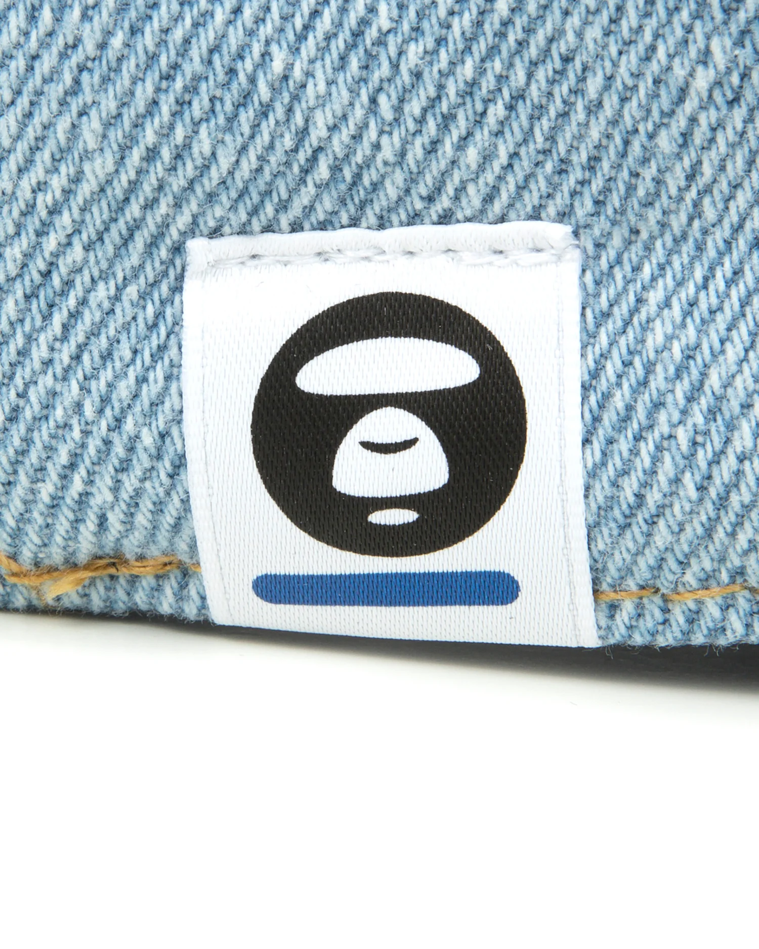 Moonface embroidered denim cap - Image 9