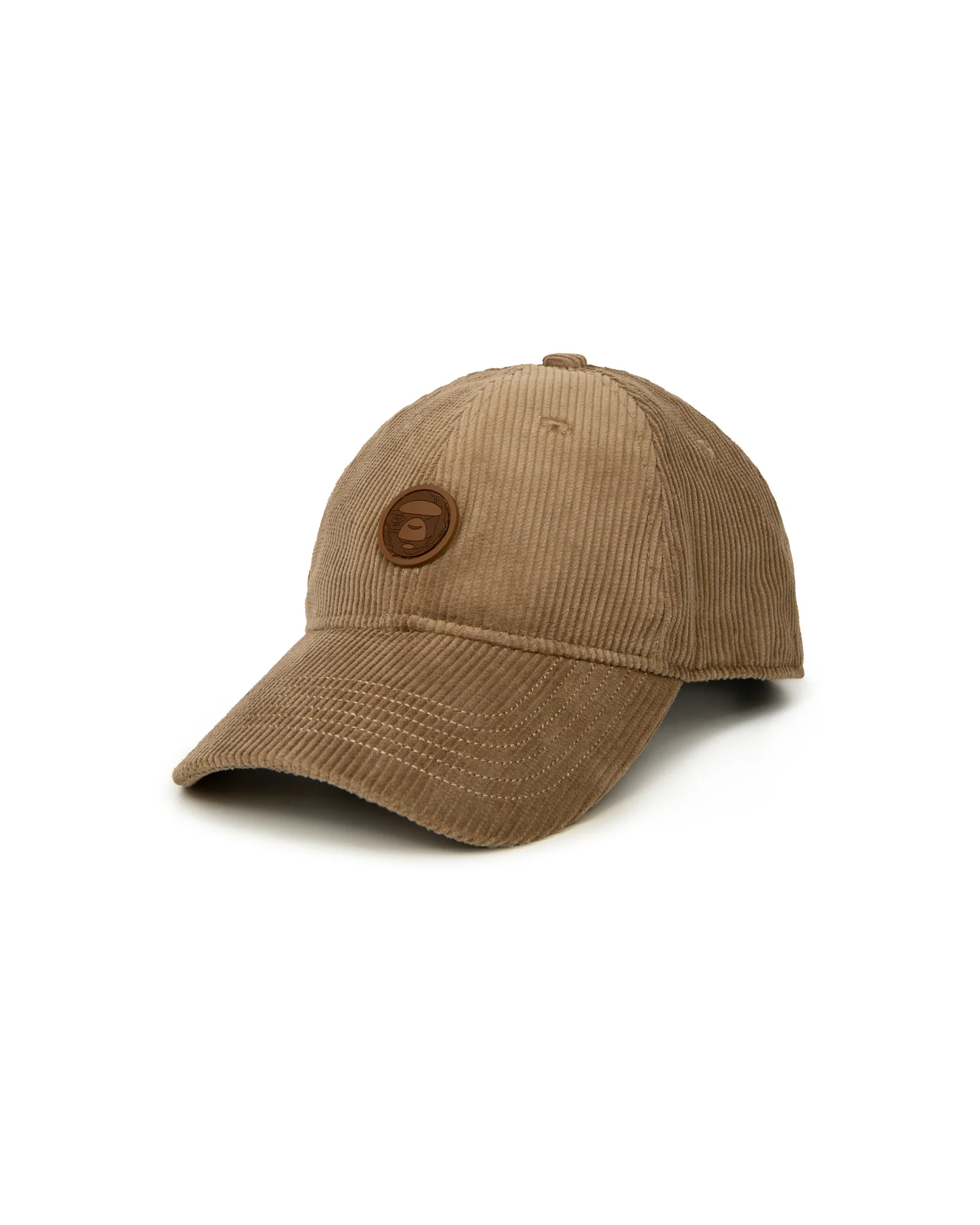 Moonface patch corduroy cap
