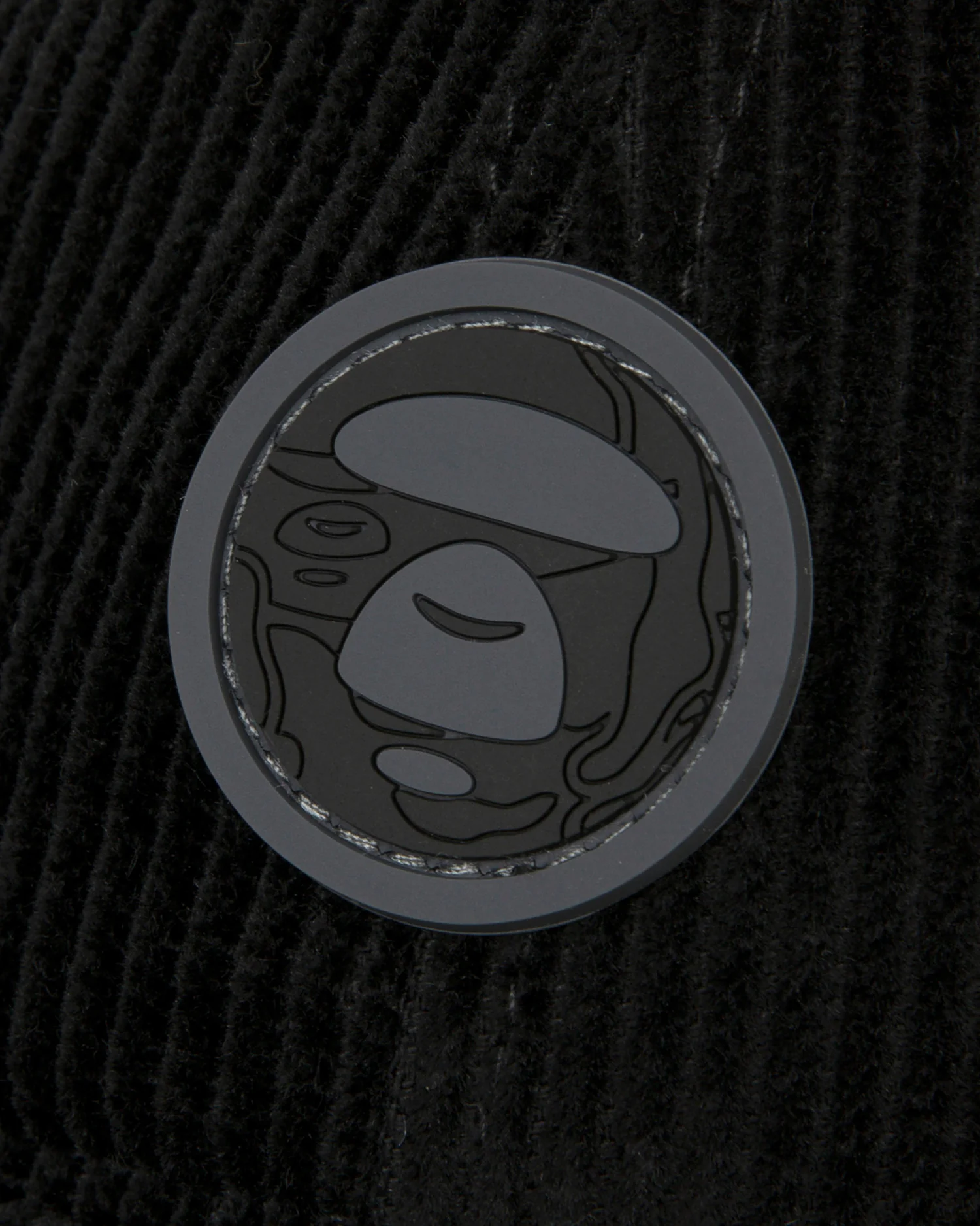 Moonface patch corduroy cap - Image 9