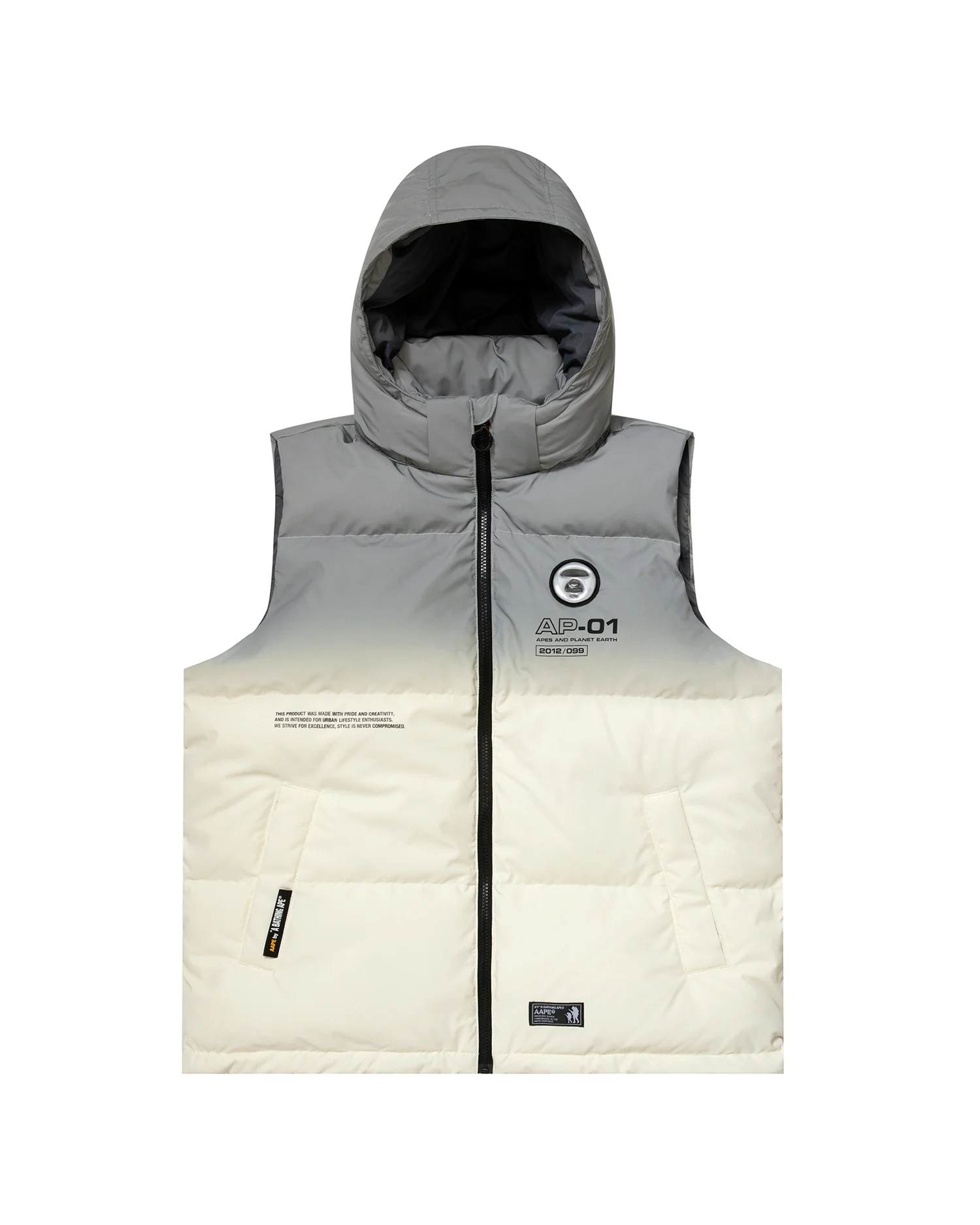 Moonface hooded gradient down vest - Image 6