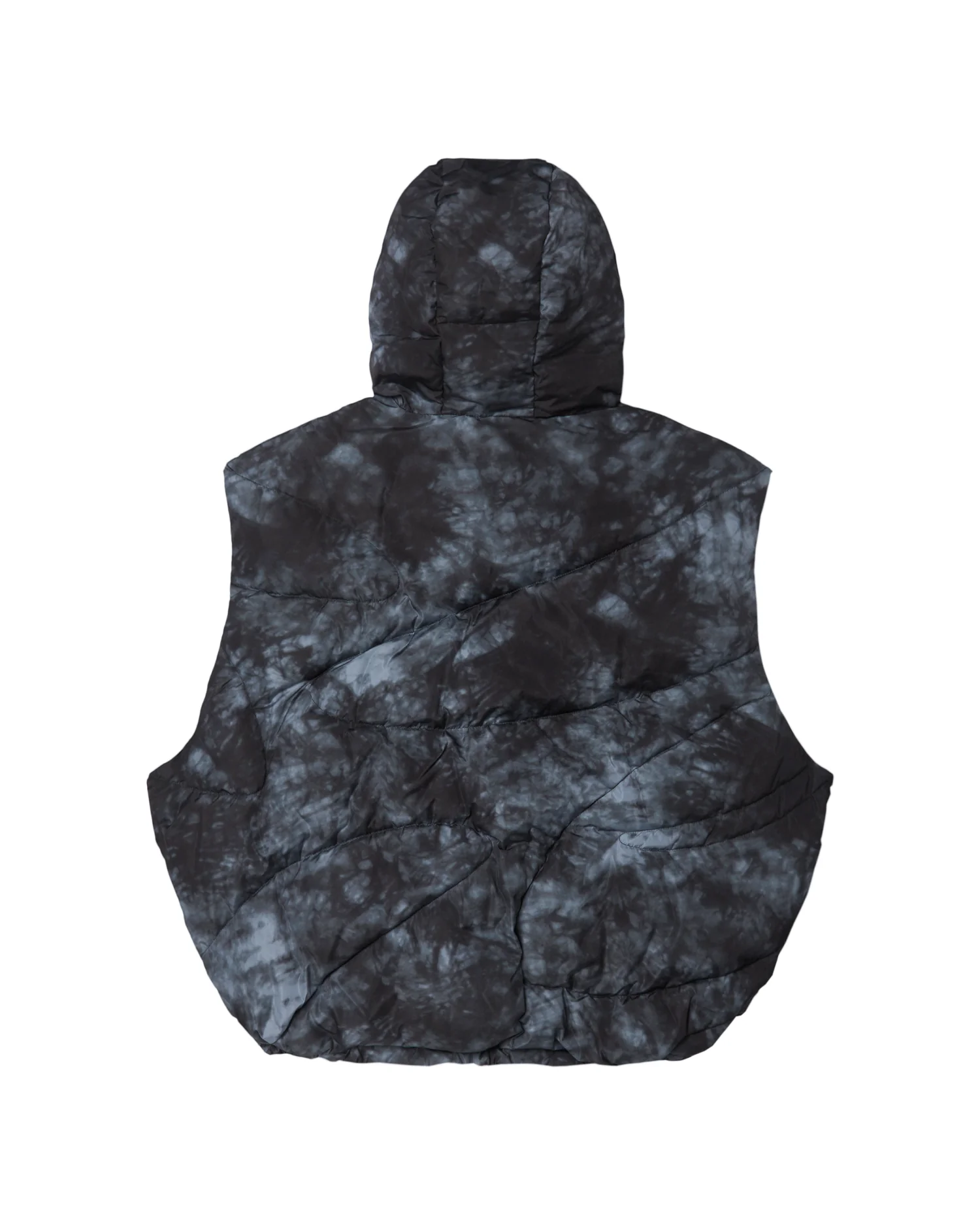 Moonface patch tie-dye down vest - Image 2
