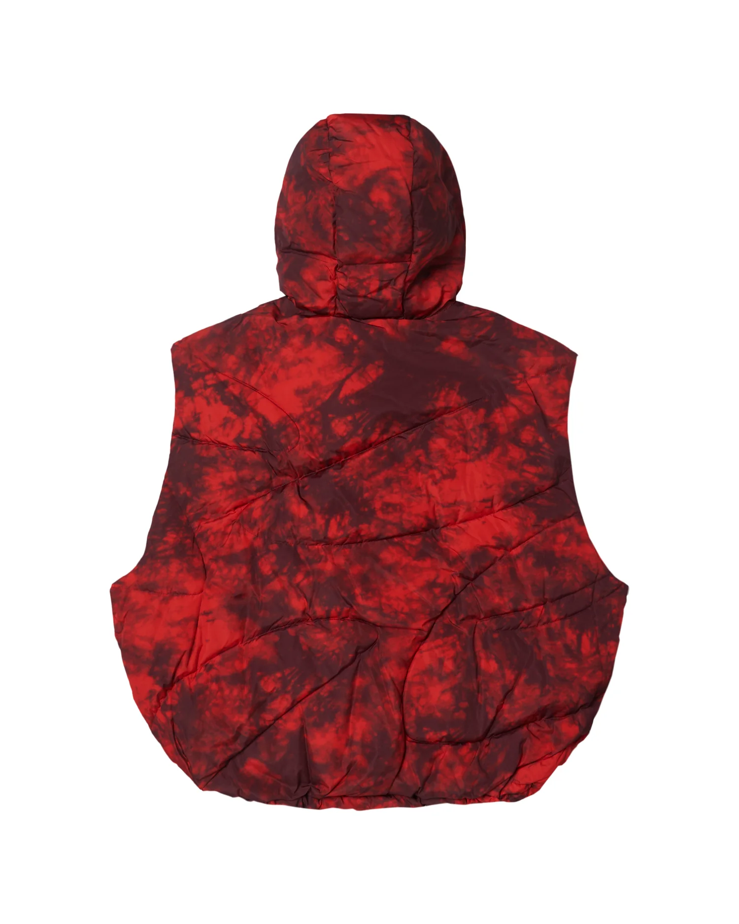 Moonface patch tie-dye down vest - Image 7