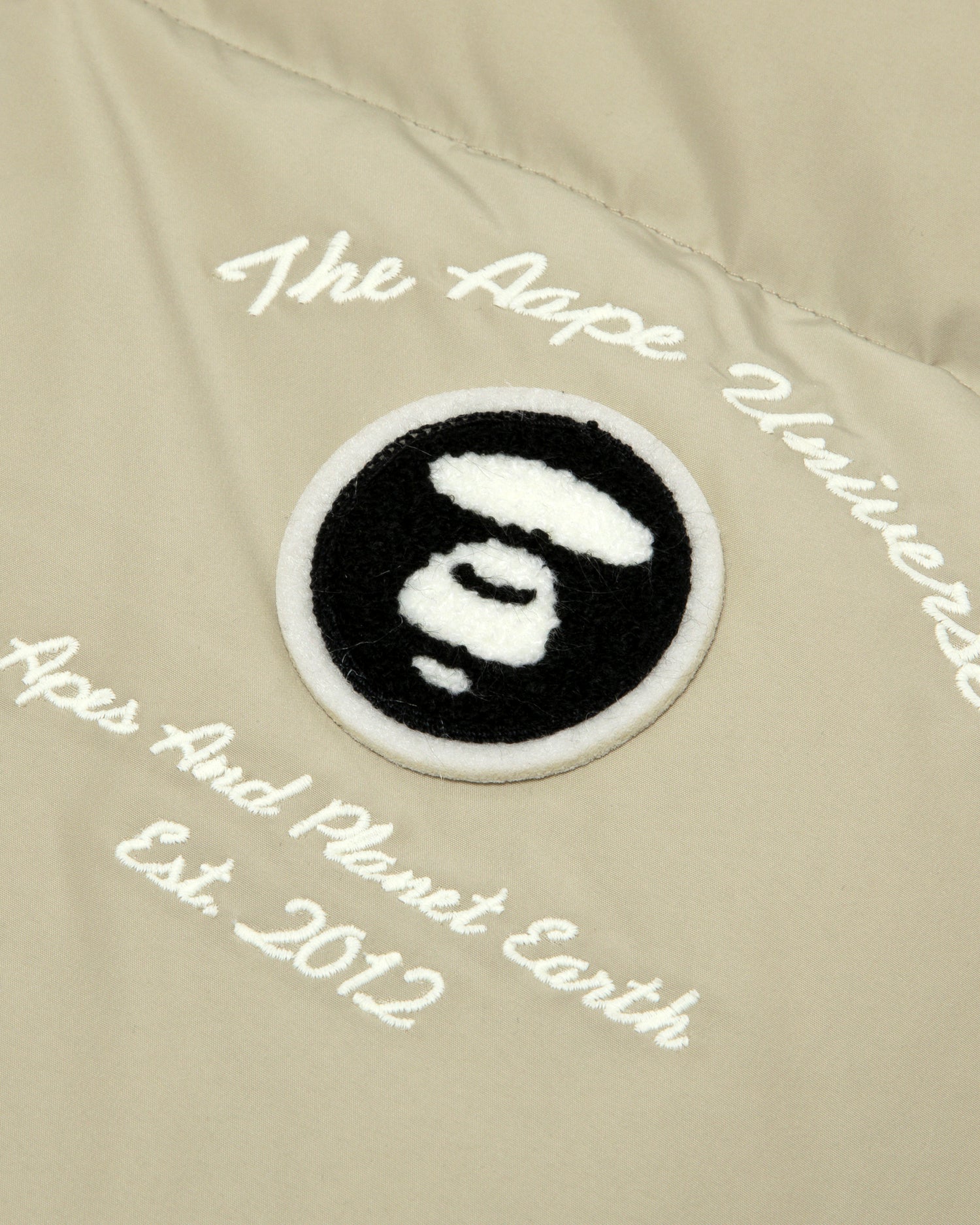 Moonface embroidered hooded down jacket - Image 4