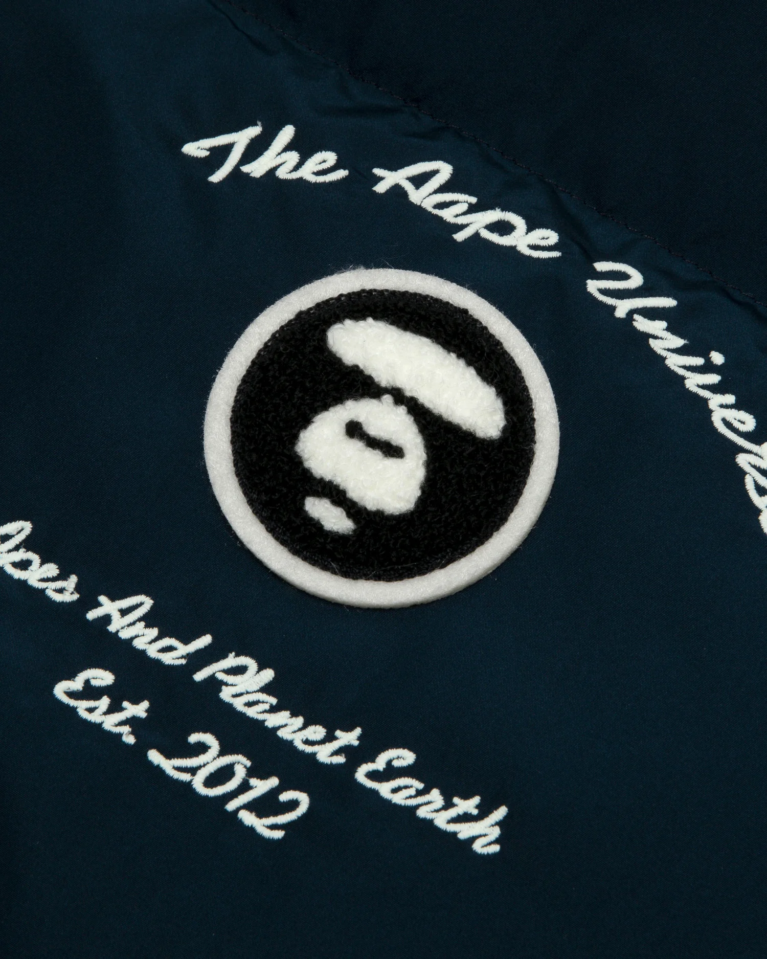 Moonface embroidered hooded down jacket - Image 9