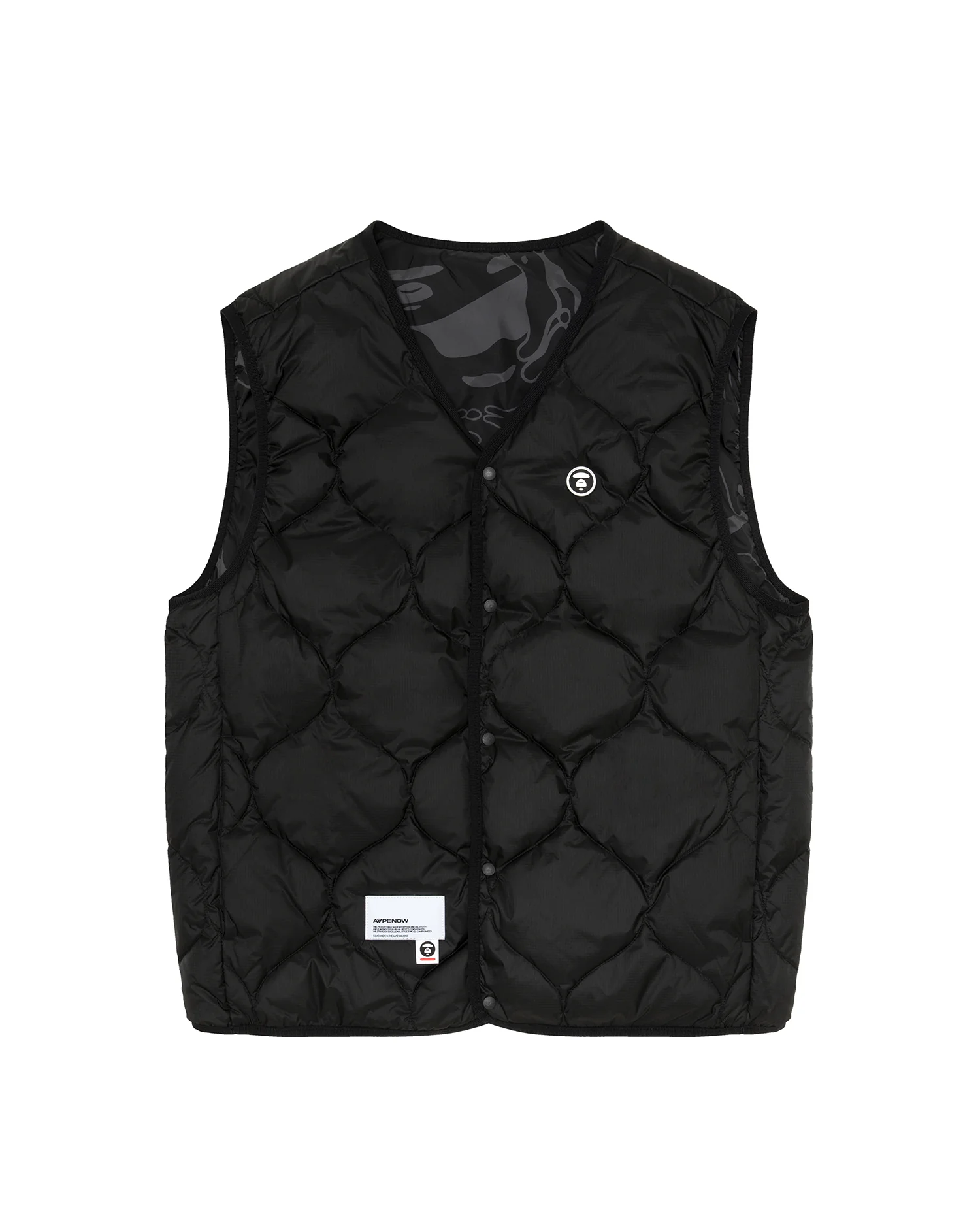 Moonface camo reversible down vest
