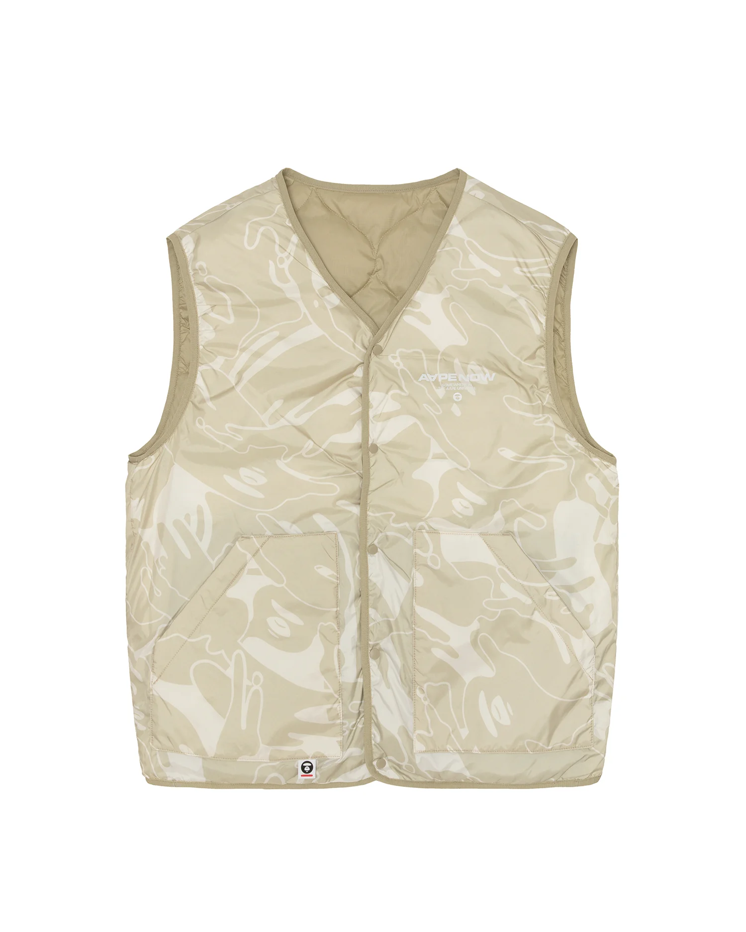 Moonface camo reversible down vest - Image 10