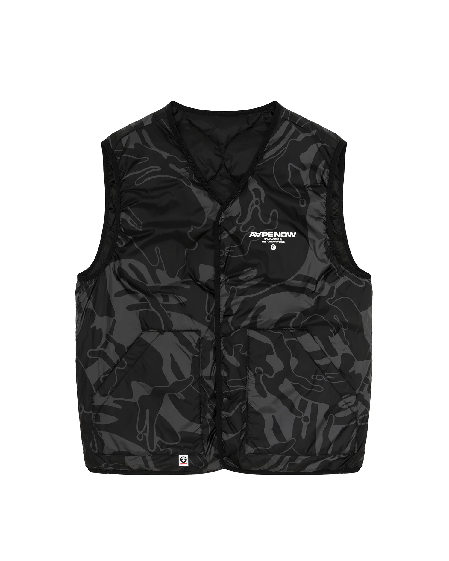 Moonface camo reversible down vest - Image 3