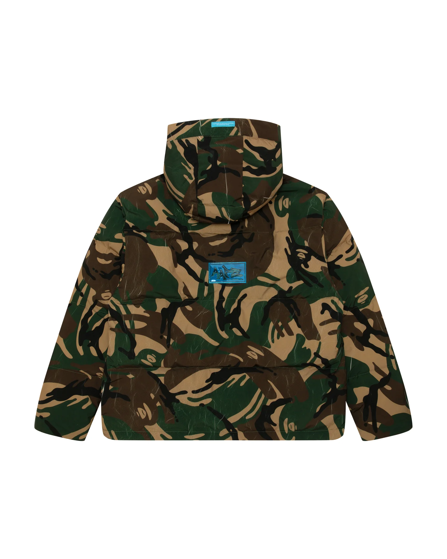 Moonface logo camo hooded puffer jacket - Image 2