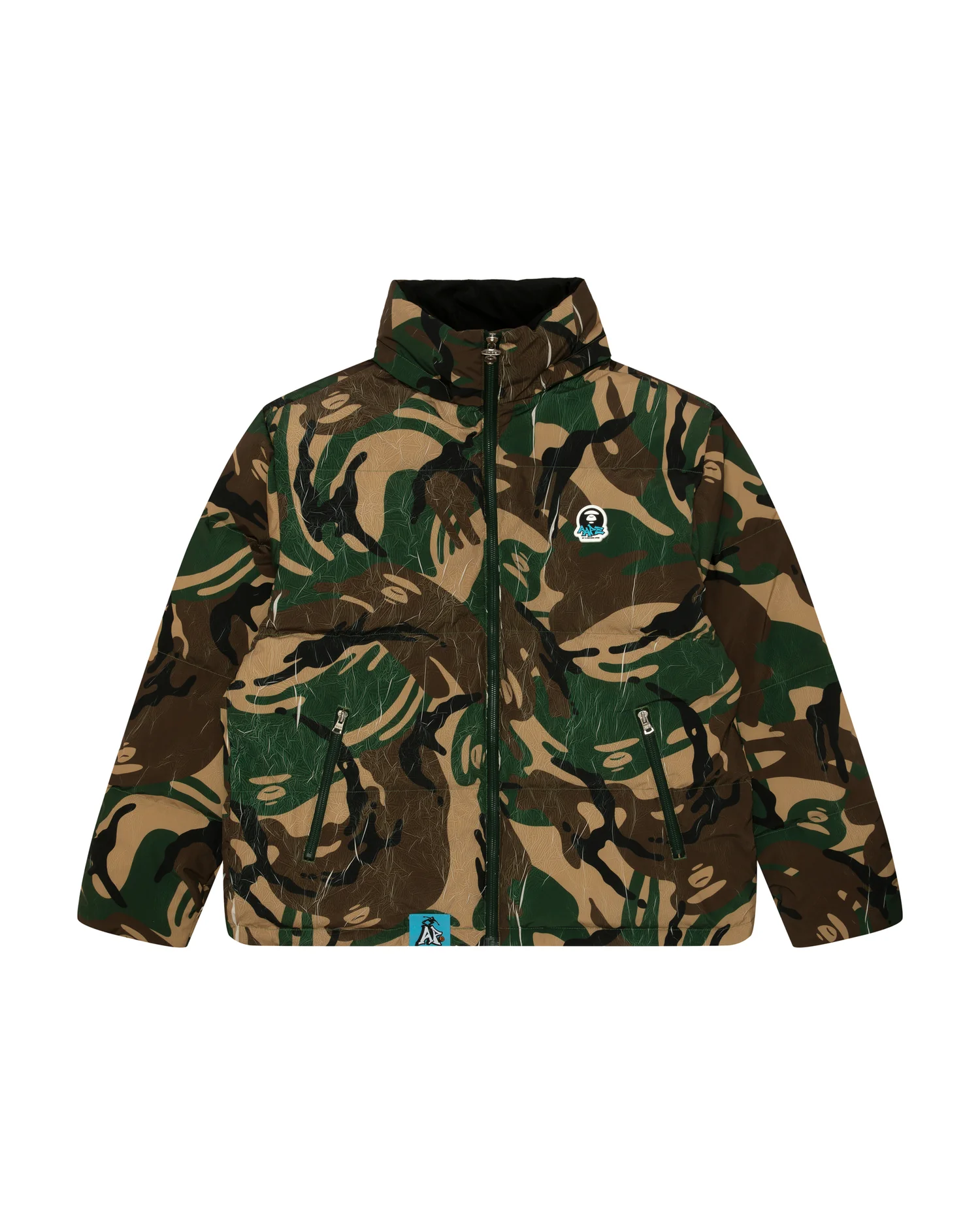 Moonface logo camo hooded puffer jacket - Image 3