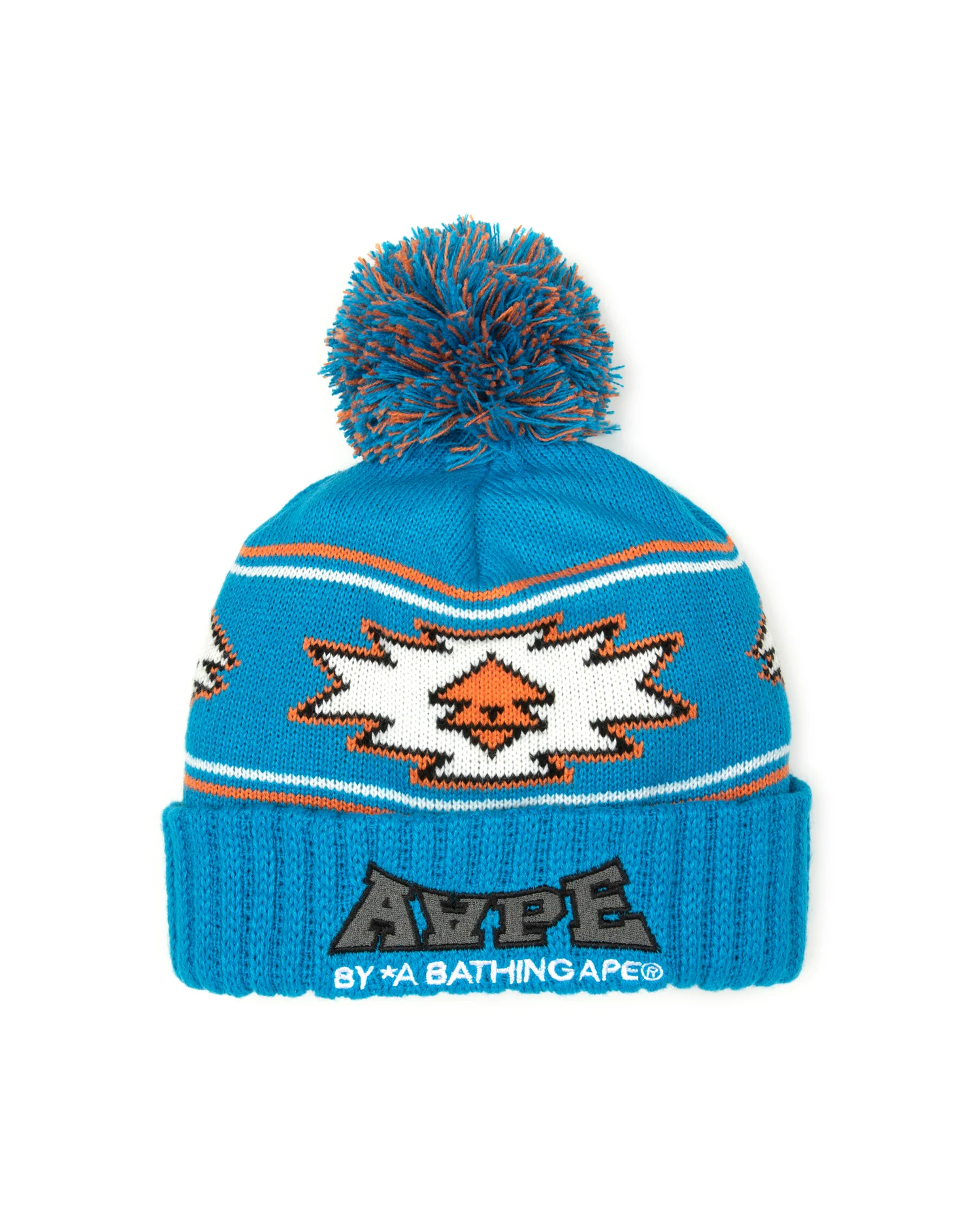 Intarsia knit beanie