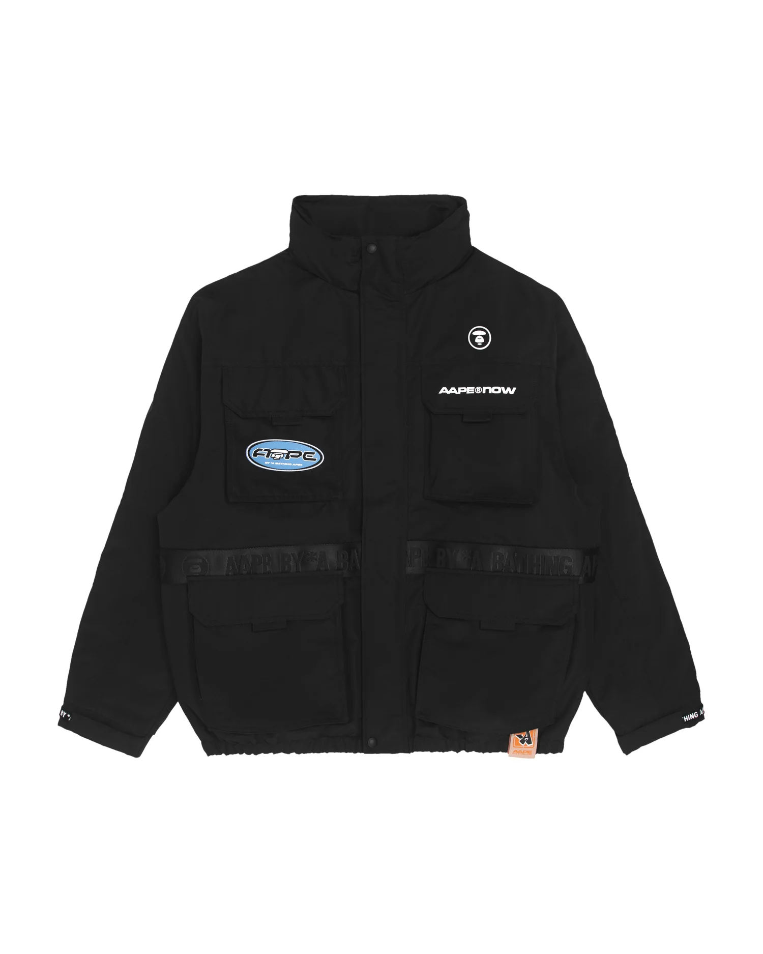 Moonface multipocket hooded reversible jacket