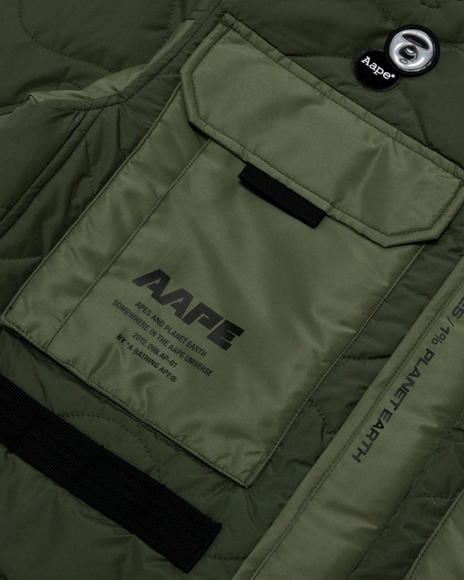 Moonface quilted V-neck jacket - Image 5