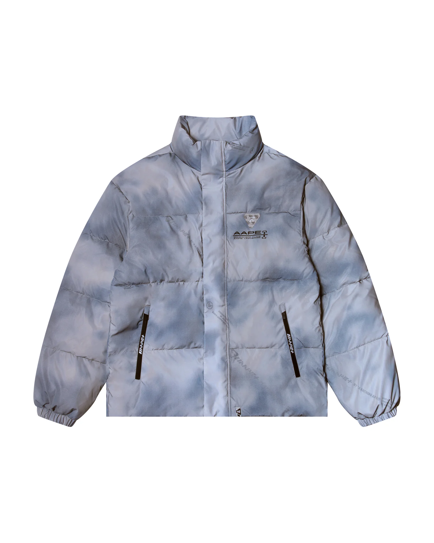 Moonface tie-dye padded jacket