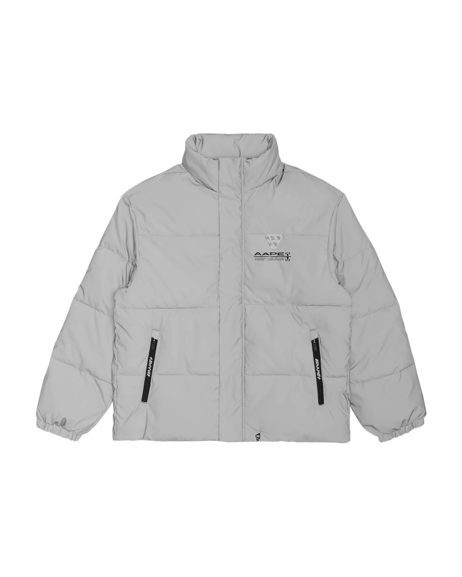 Moonface patch padded jacket