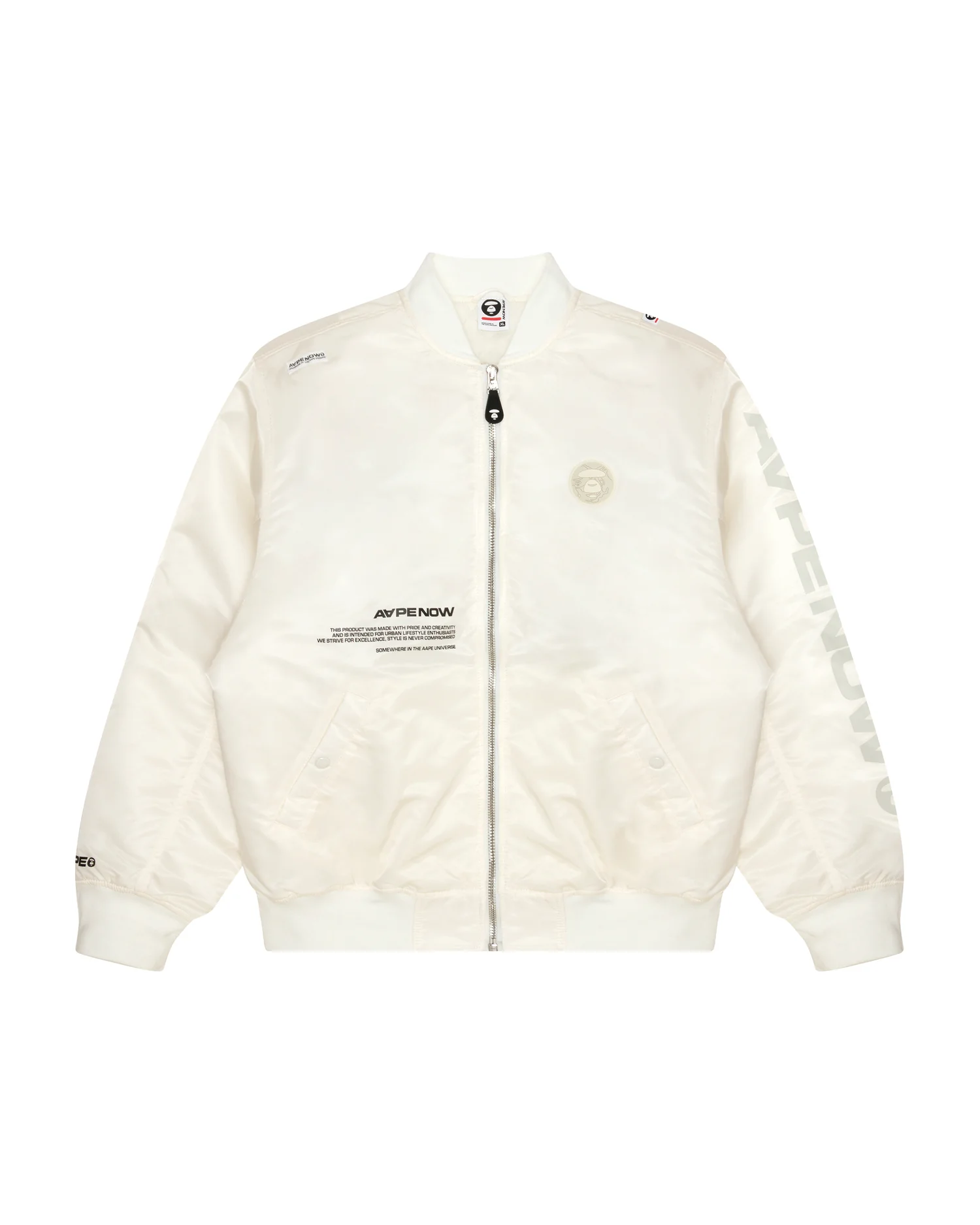 Moonface patch zip-up bomber - Image 6