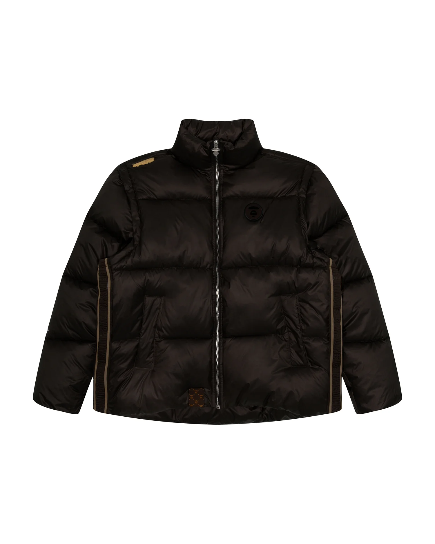 Moonface patch reversible puffer jacket