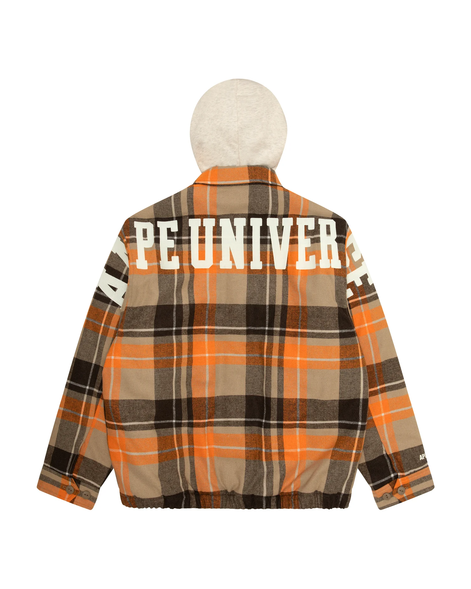 Moonface patch plaid zip hoodie - Image 2