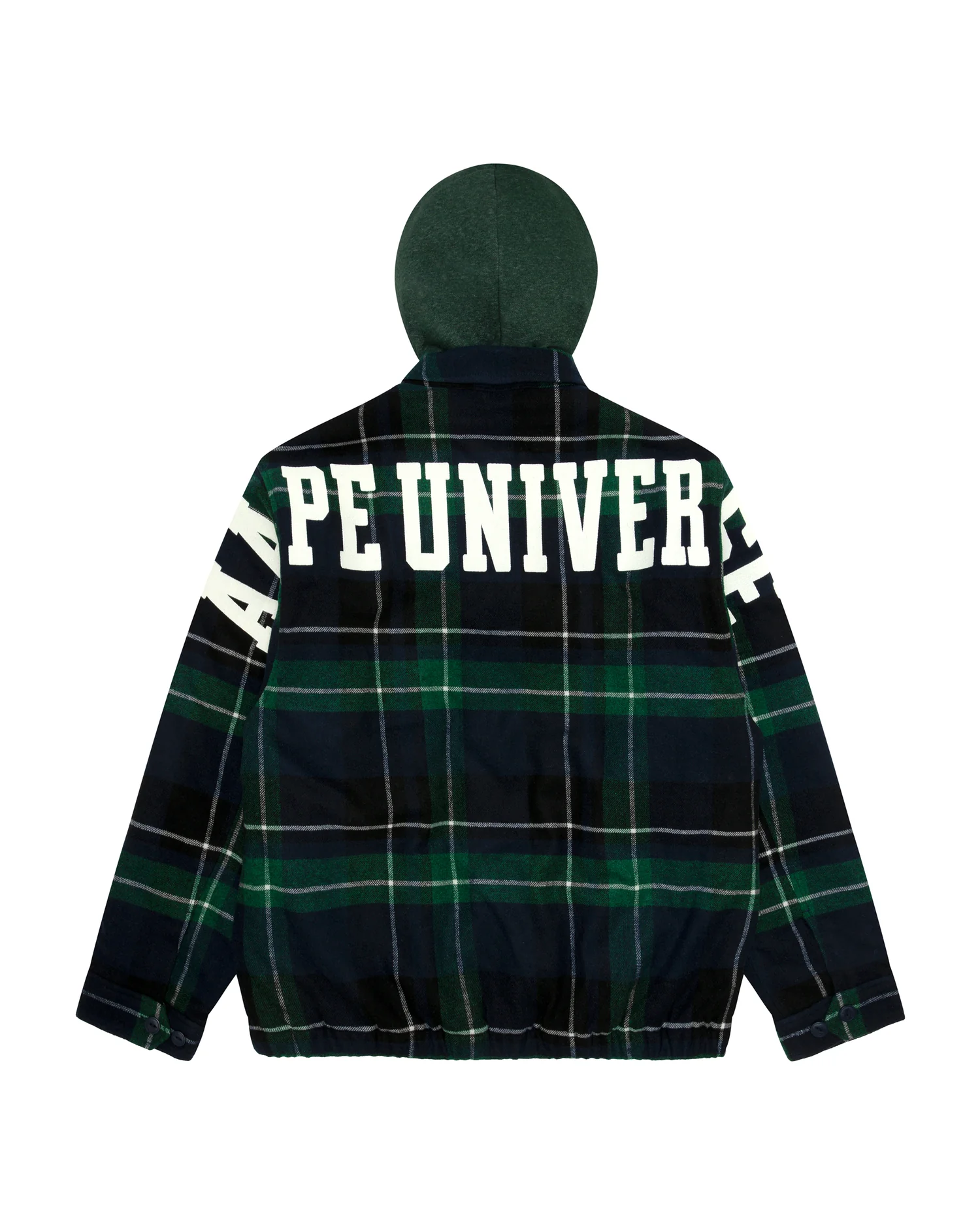 Moonface patch plaid zip hoodie - Image 7