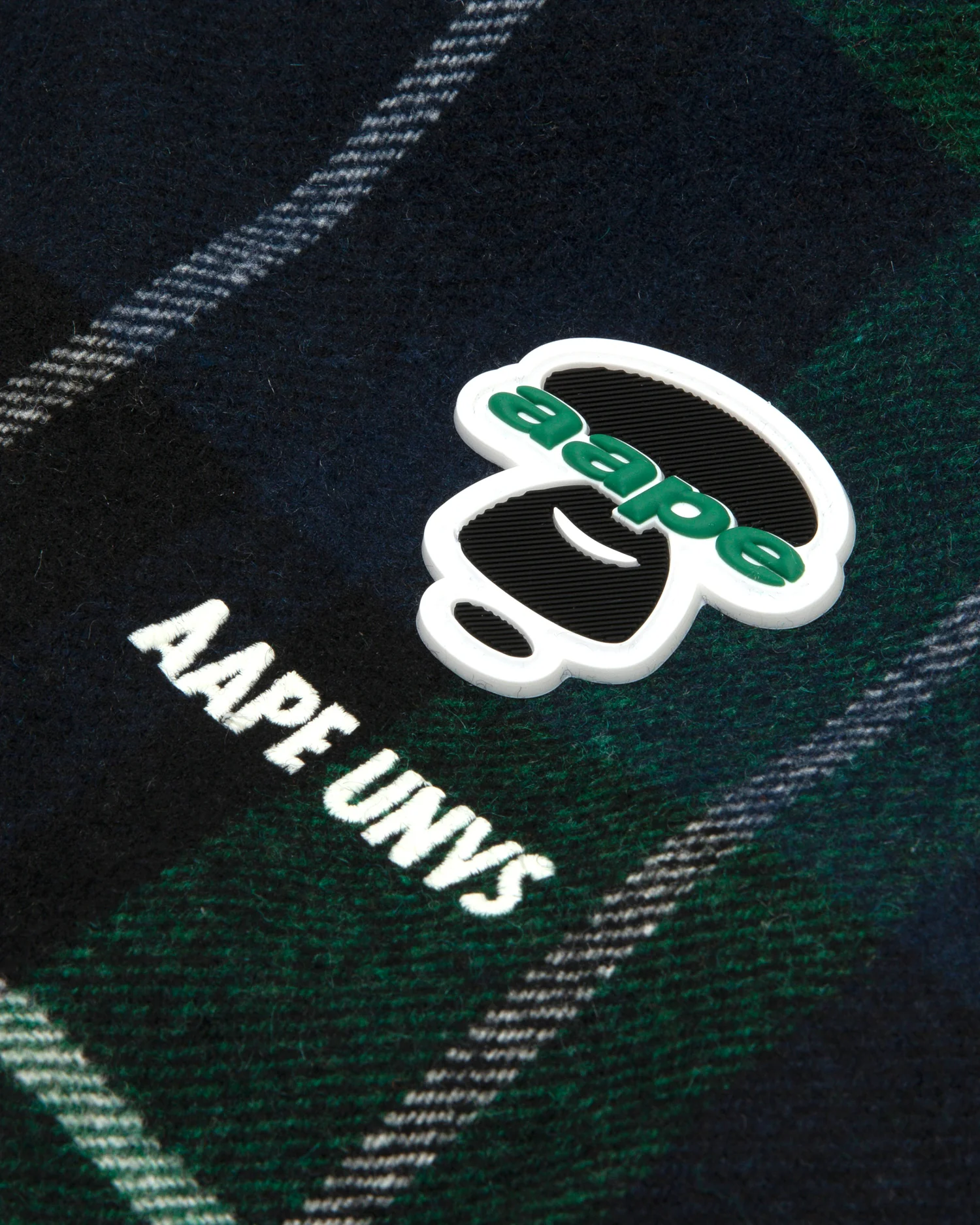 Moonface patch plaid zip hoodie - Image 8