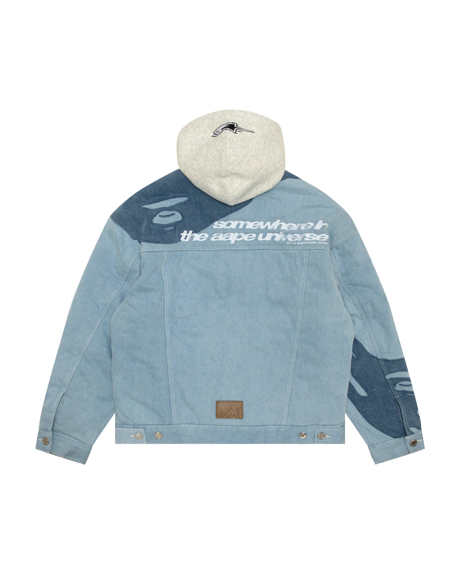Moonface logo hooded denim jacket - Image 2