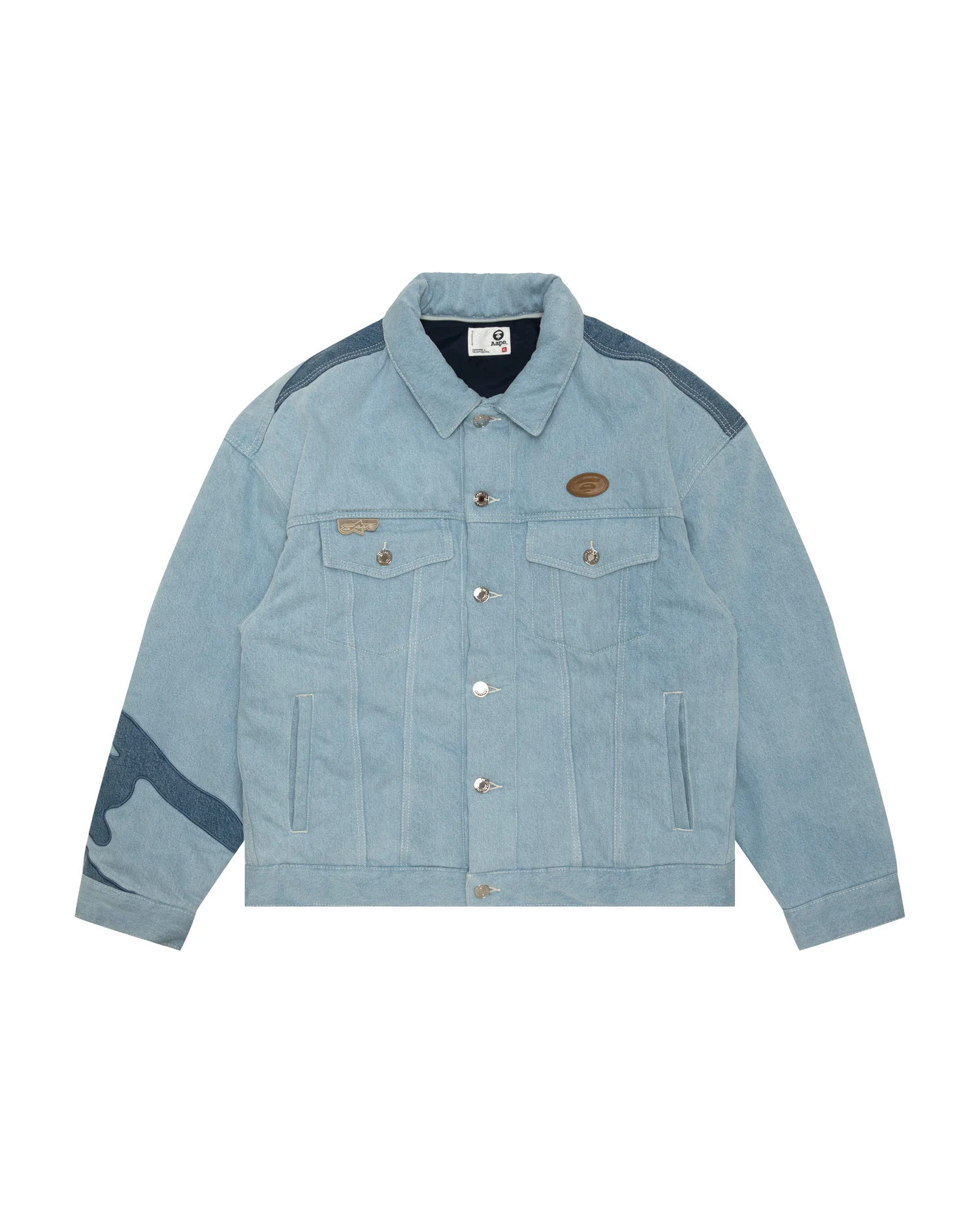 Moonface logo hooded denim jacket - Image 3