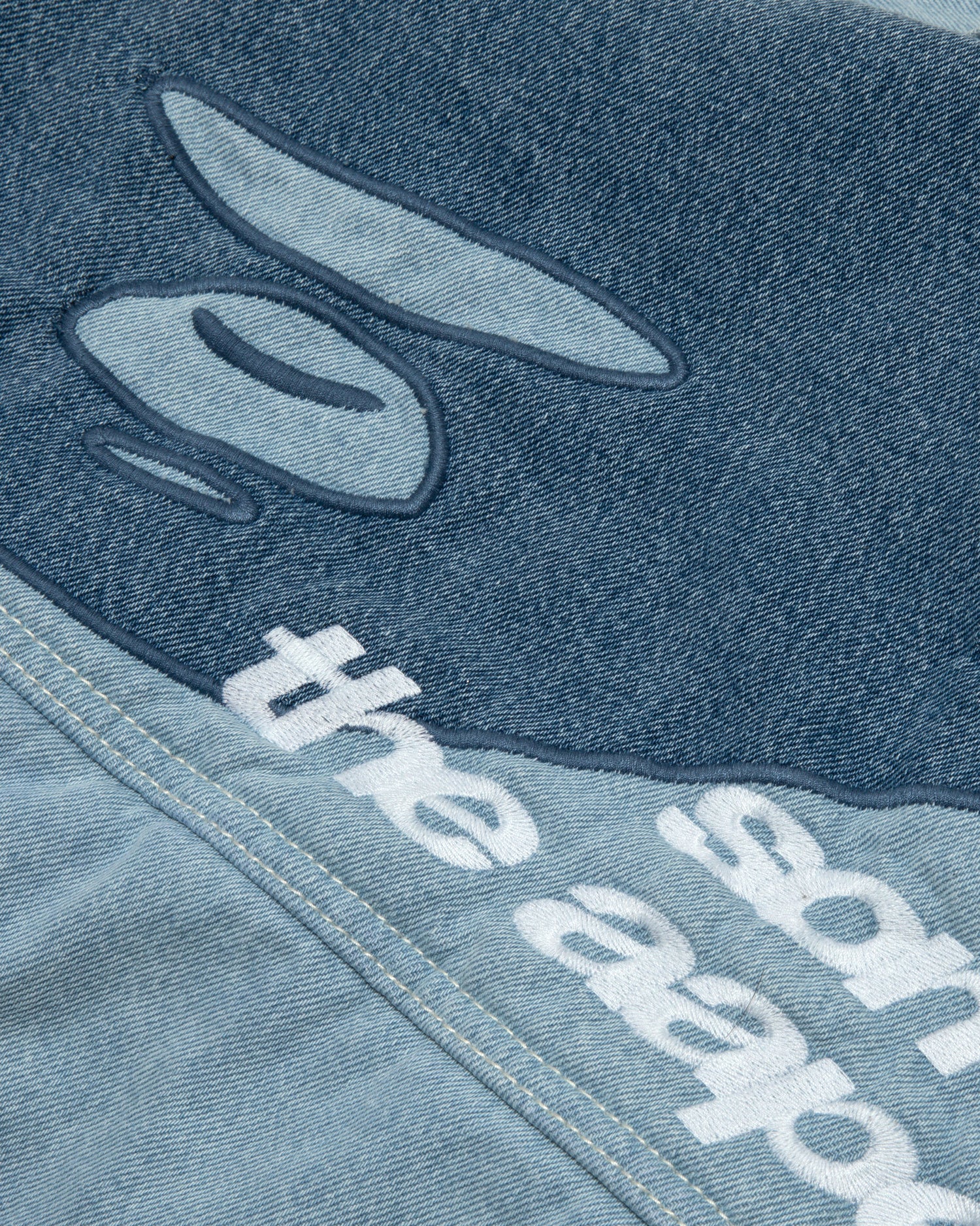 Moonface logo hooded denim jacket - Image 4