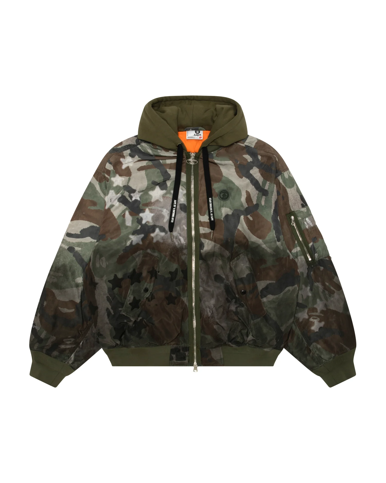 Hooded bomber jacket