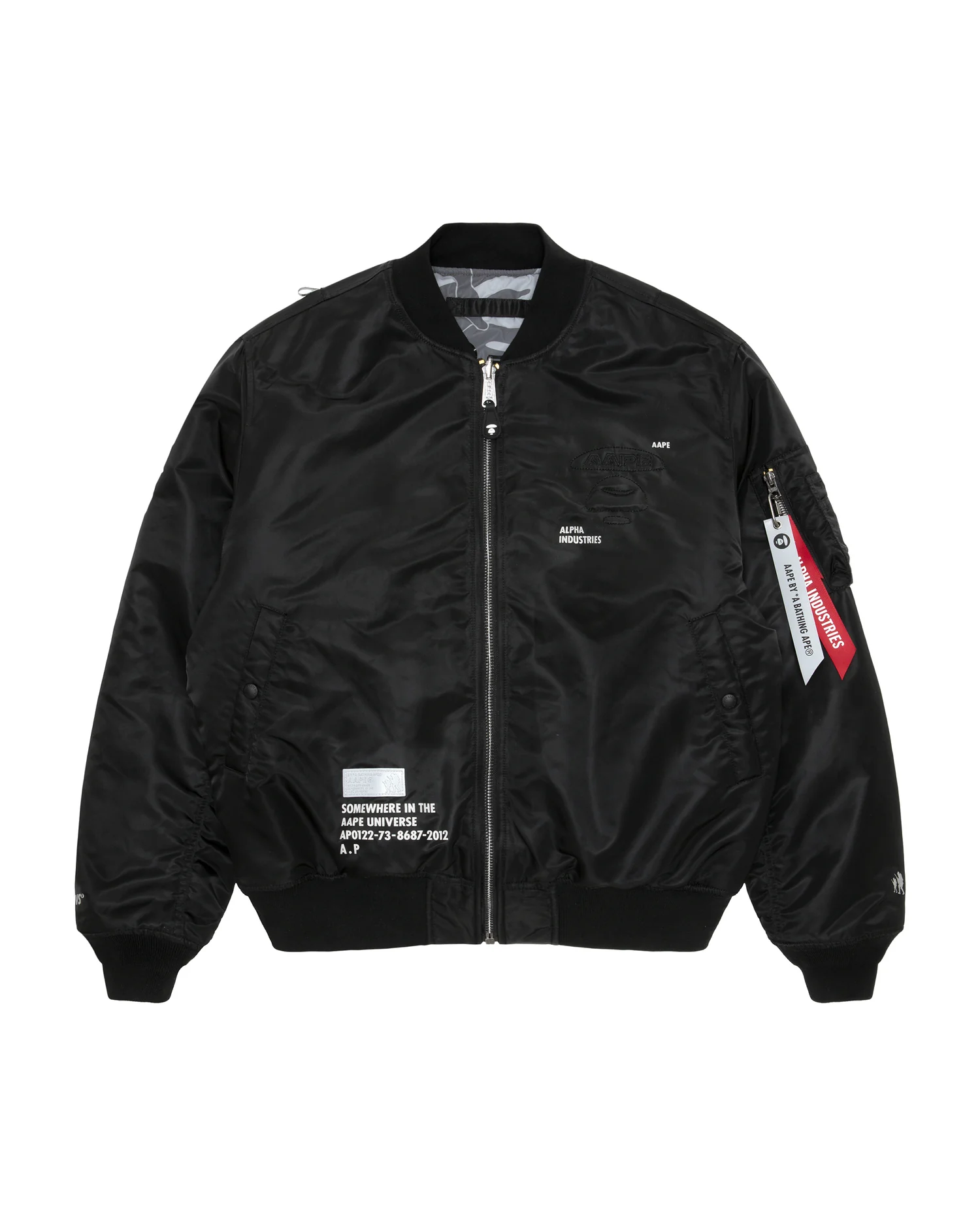 X Alpha Industries Moonface embossed bomber jacket