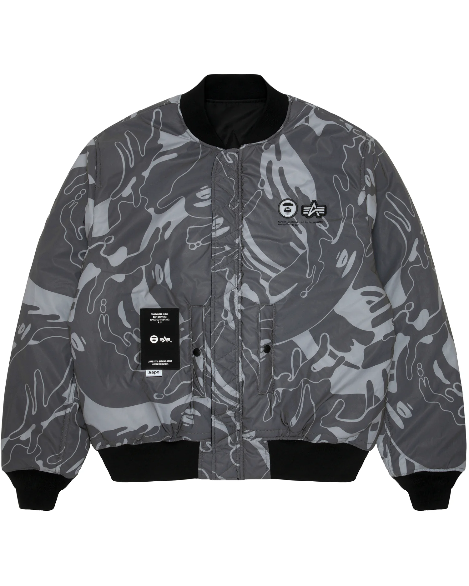 X Alpha Industries Moonface embossed bomber jacket - Image 3