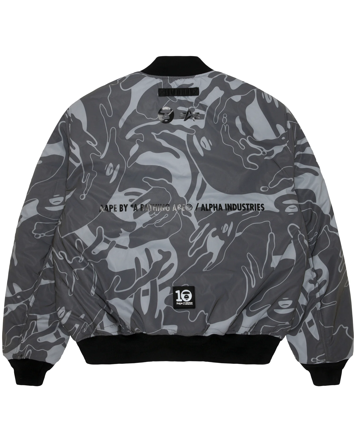 X Alpha Industries Moonface embossed bomber jacket - Image 4