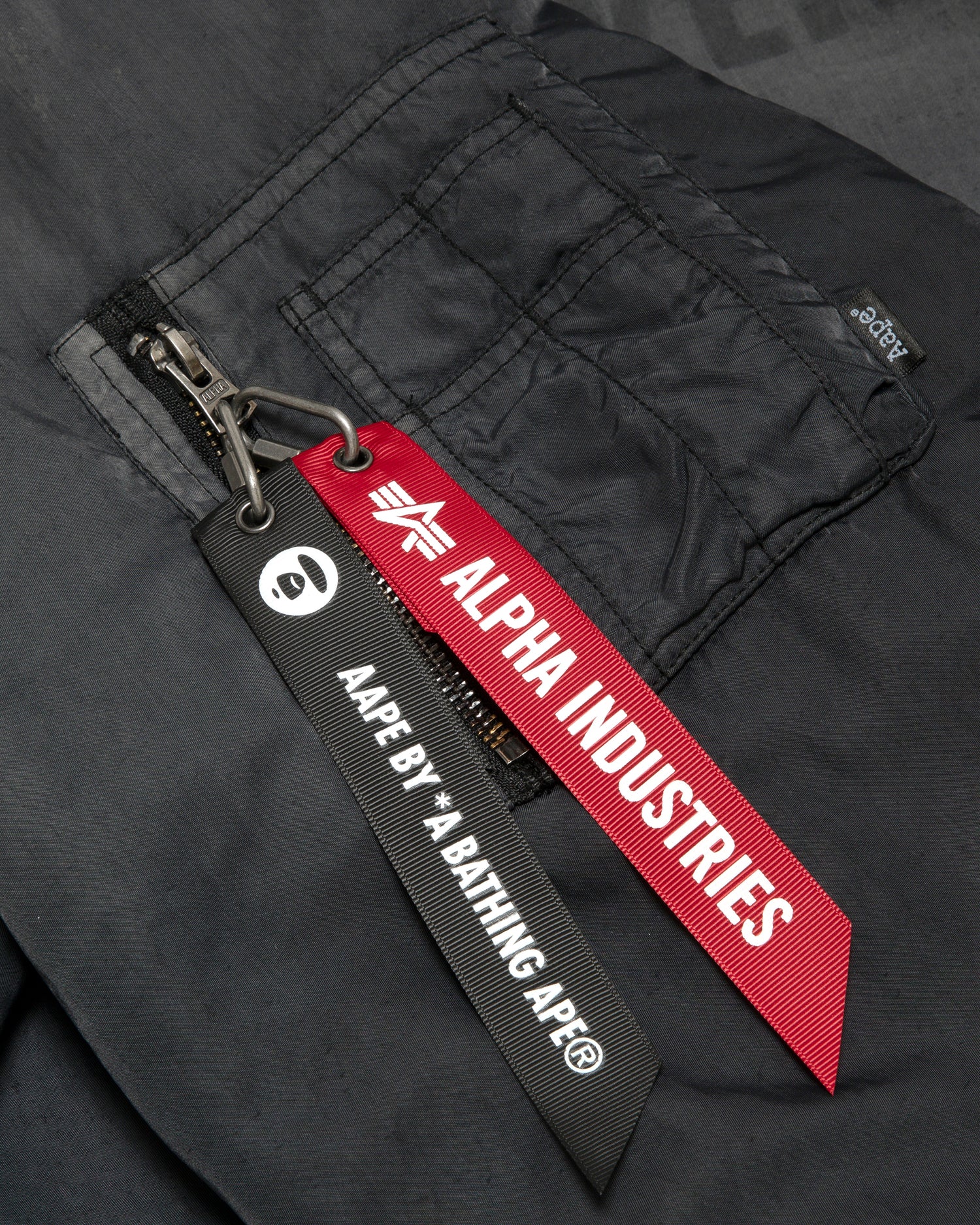 X Alpha Industries Moonface logo hooded bomber jacket - Image 7