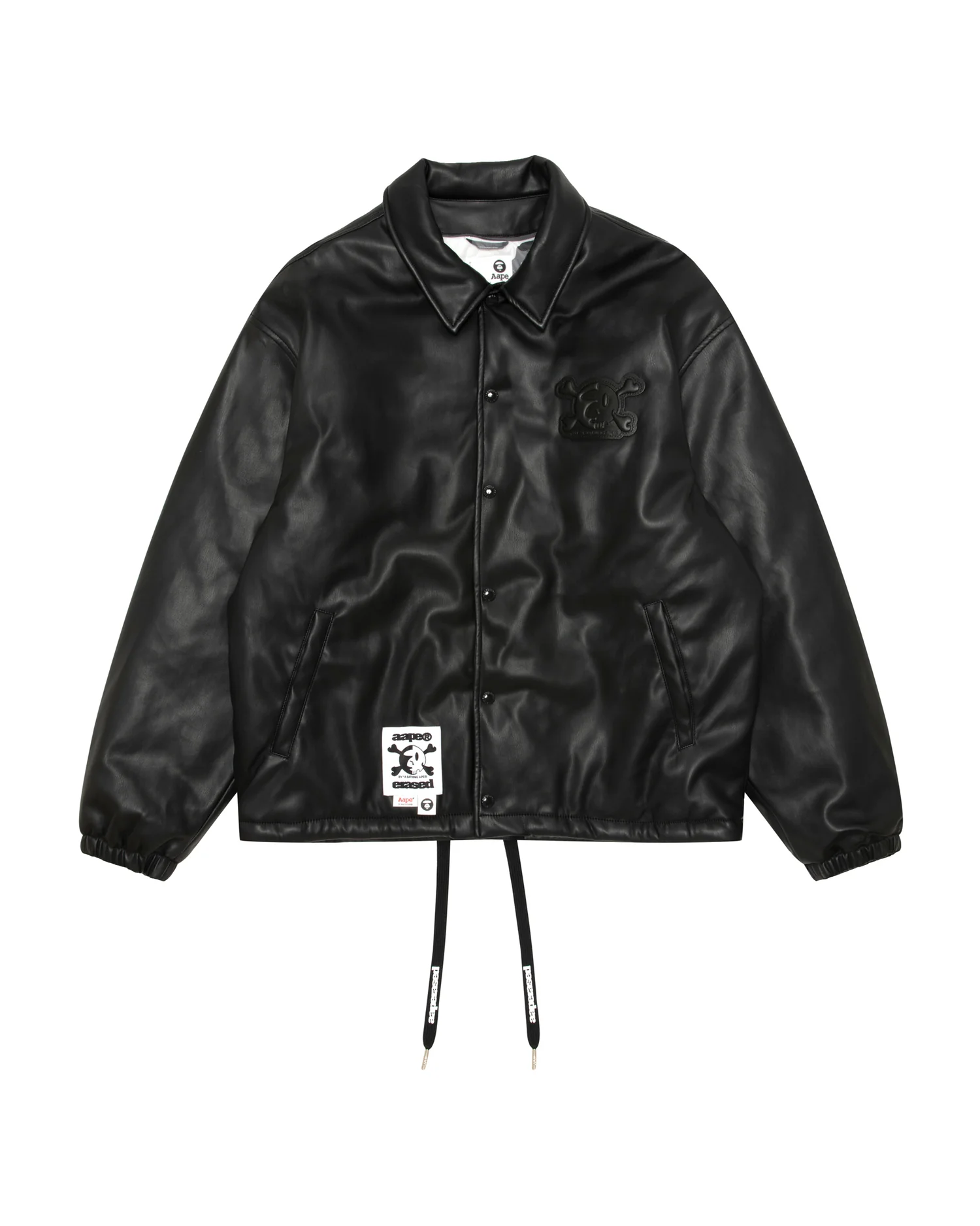 X erased hooded leather jacket - Image 3