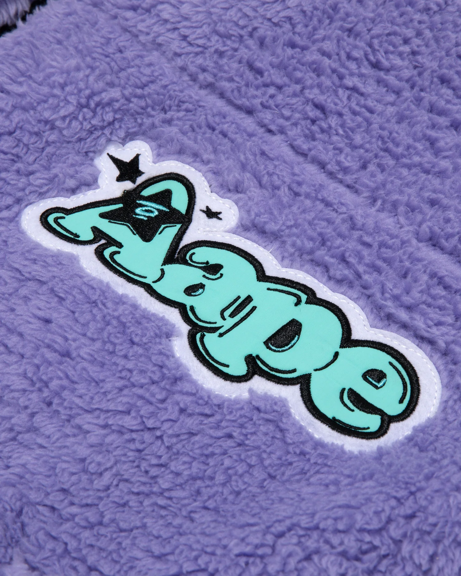 Moonface reversible fleece relaxed baseball jacket - Image 6