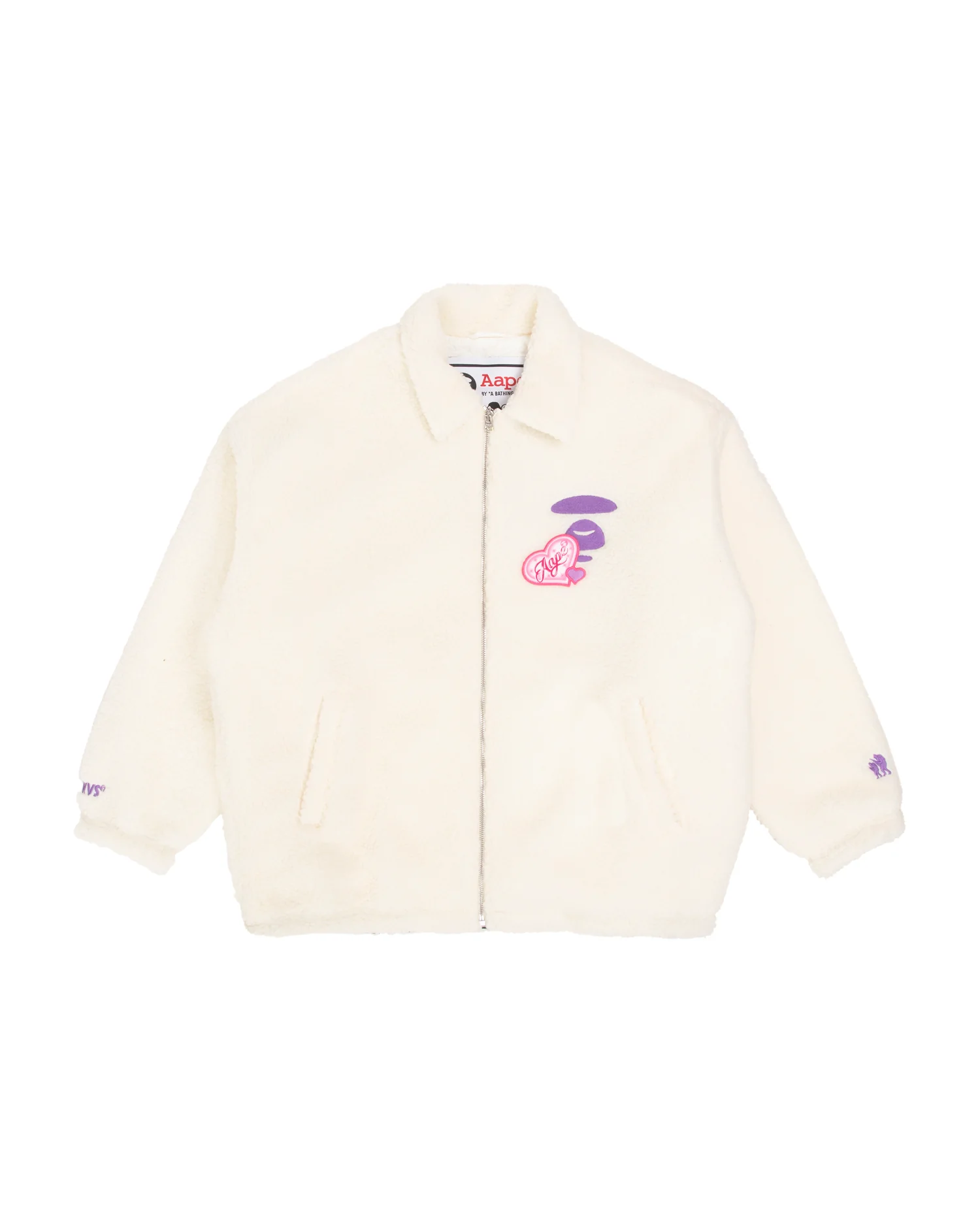 Moonface zip fleece jacket
