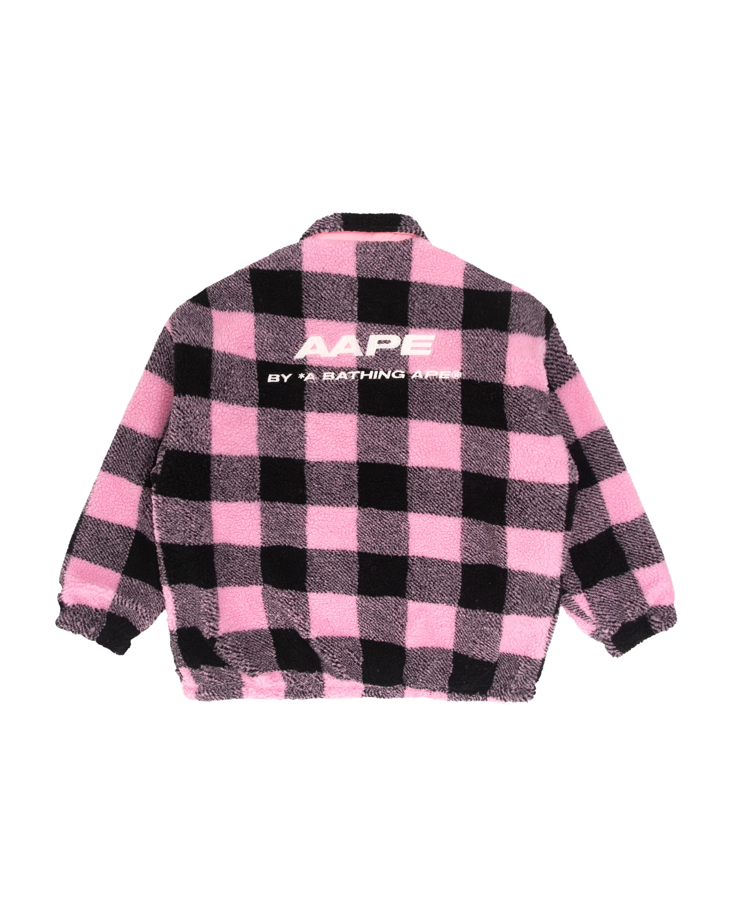 Moonface plaid fleece zip jacket - Image 2