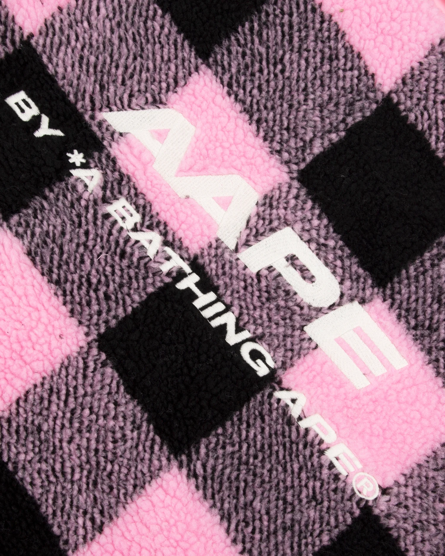 Moonface plaid fleece zip jacket - Image 4