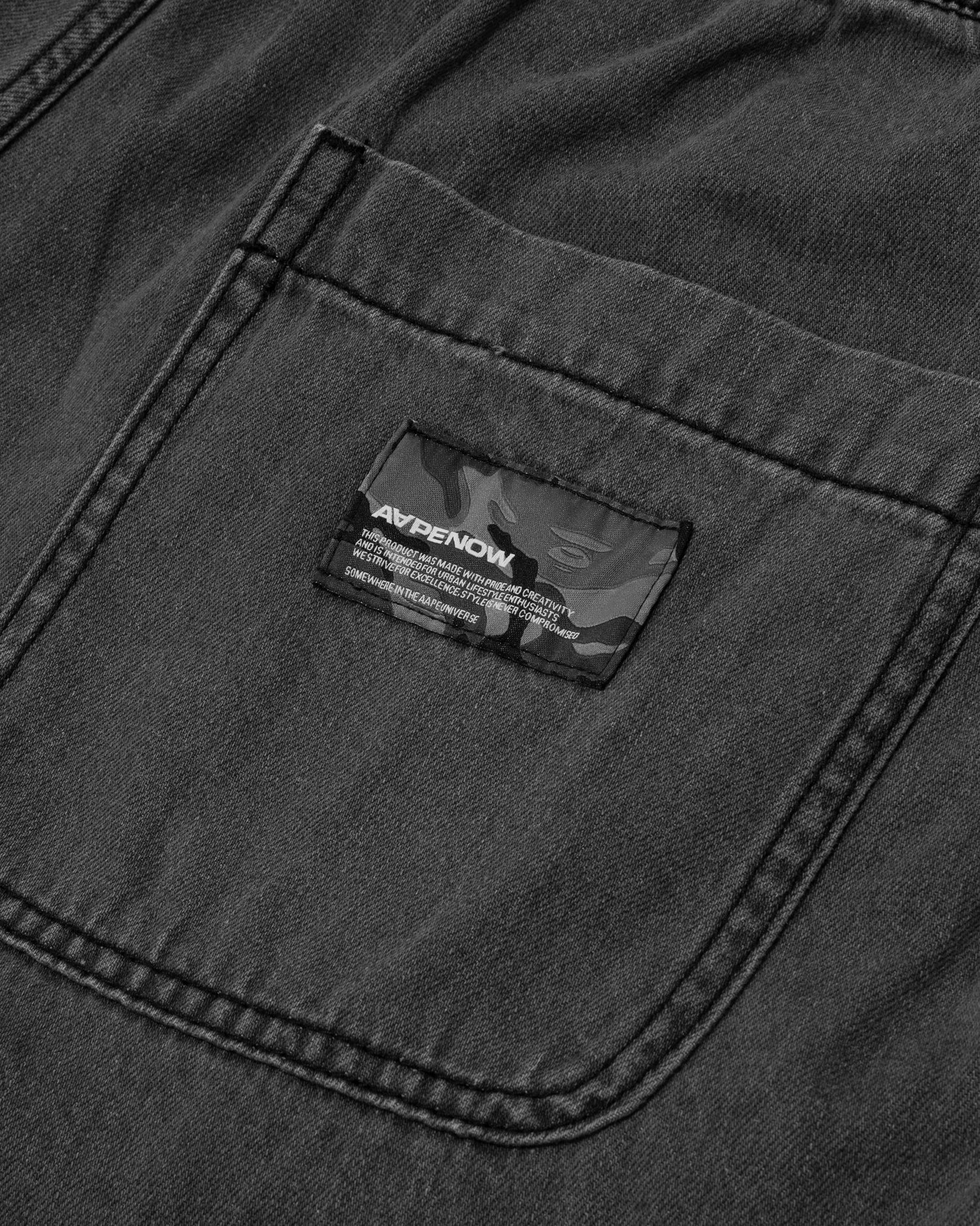 Moonface patch relaxed denim pants - Image 3