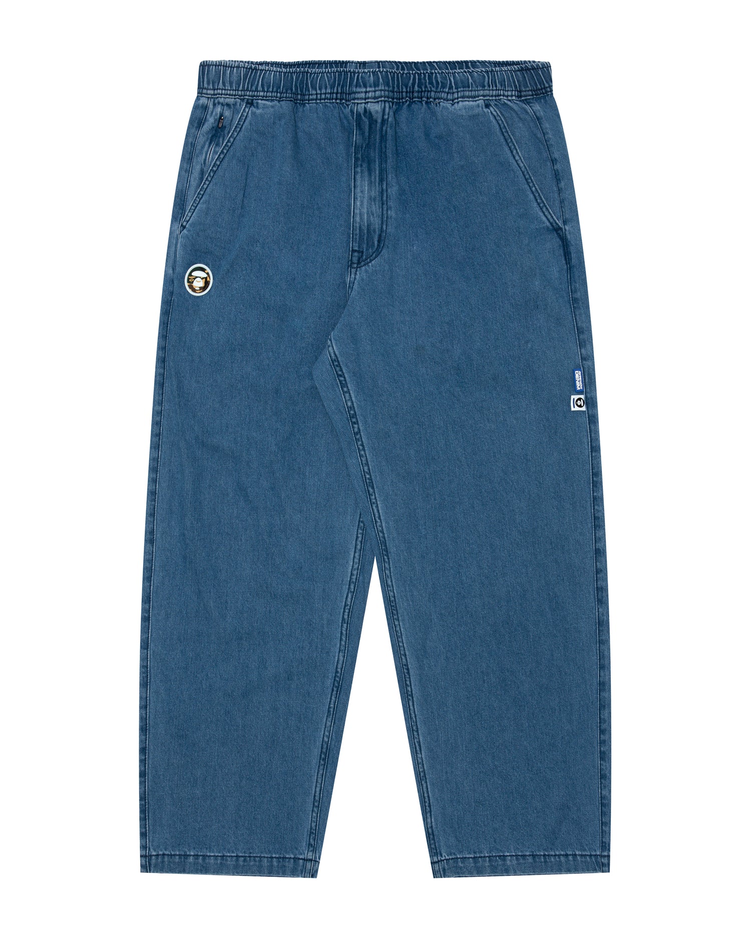 Moonface patch relaxed denim pants - Image 6