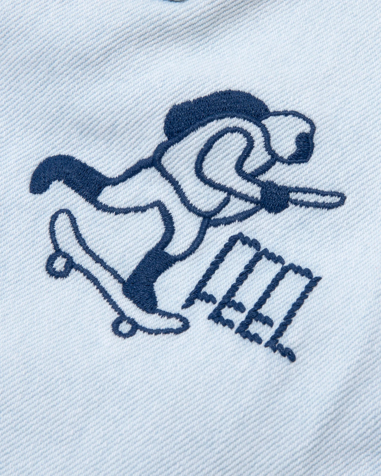 Moonface embroidered denim pants - Image 3