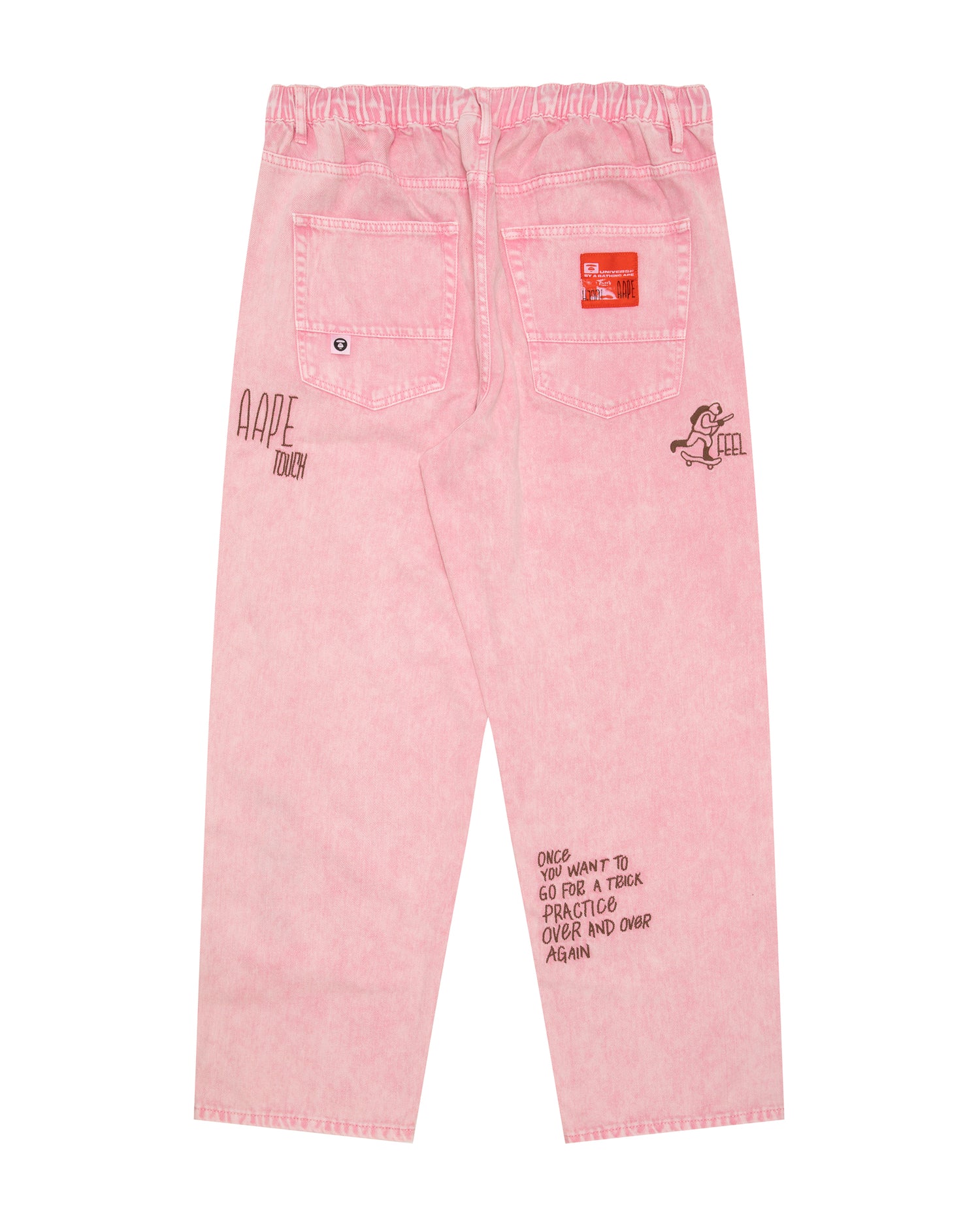Moonface embroidered denim pants - Image 2