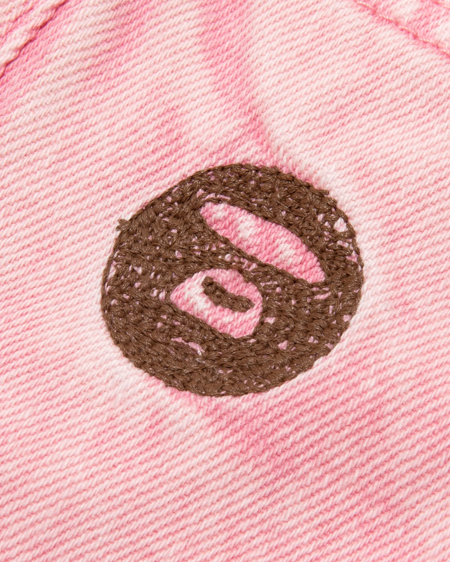 Moonface embroidered denim pants - Image 5