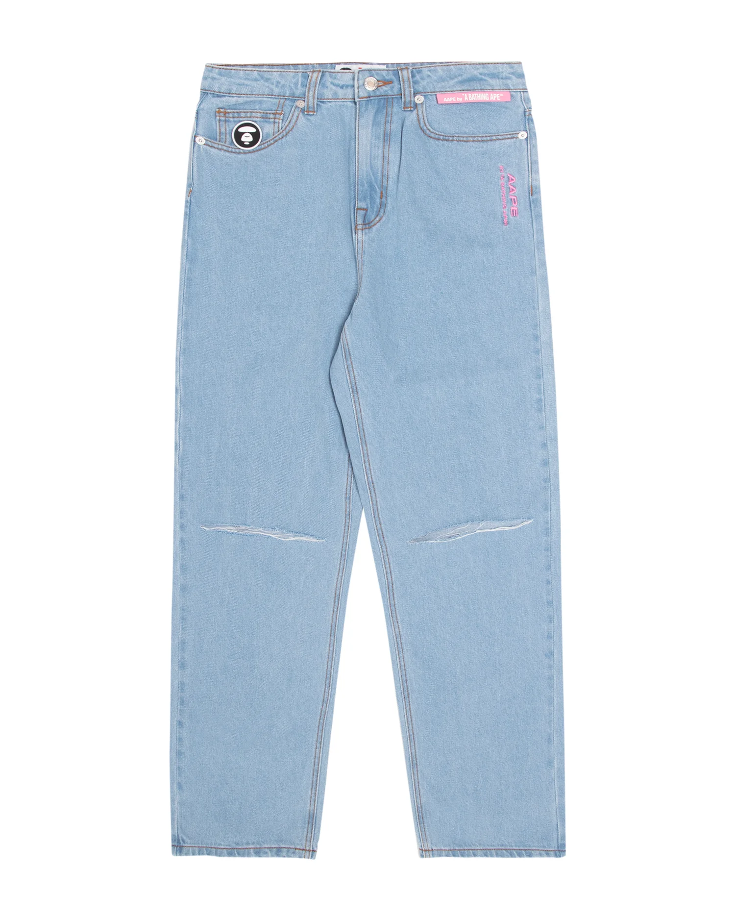 Moonface patch distressed jeans - Image 6