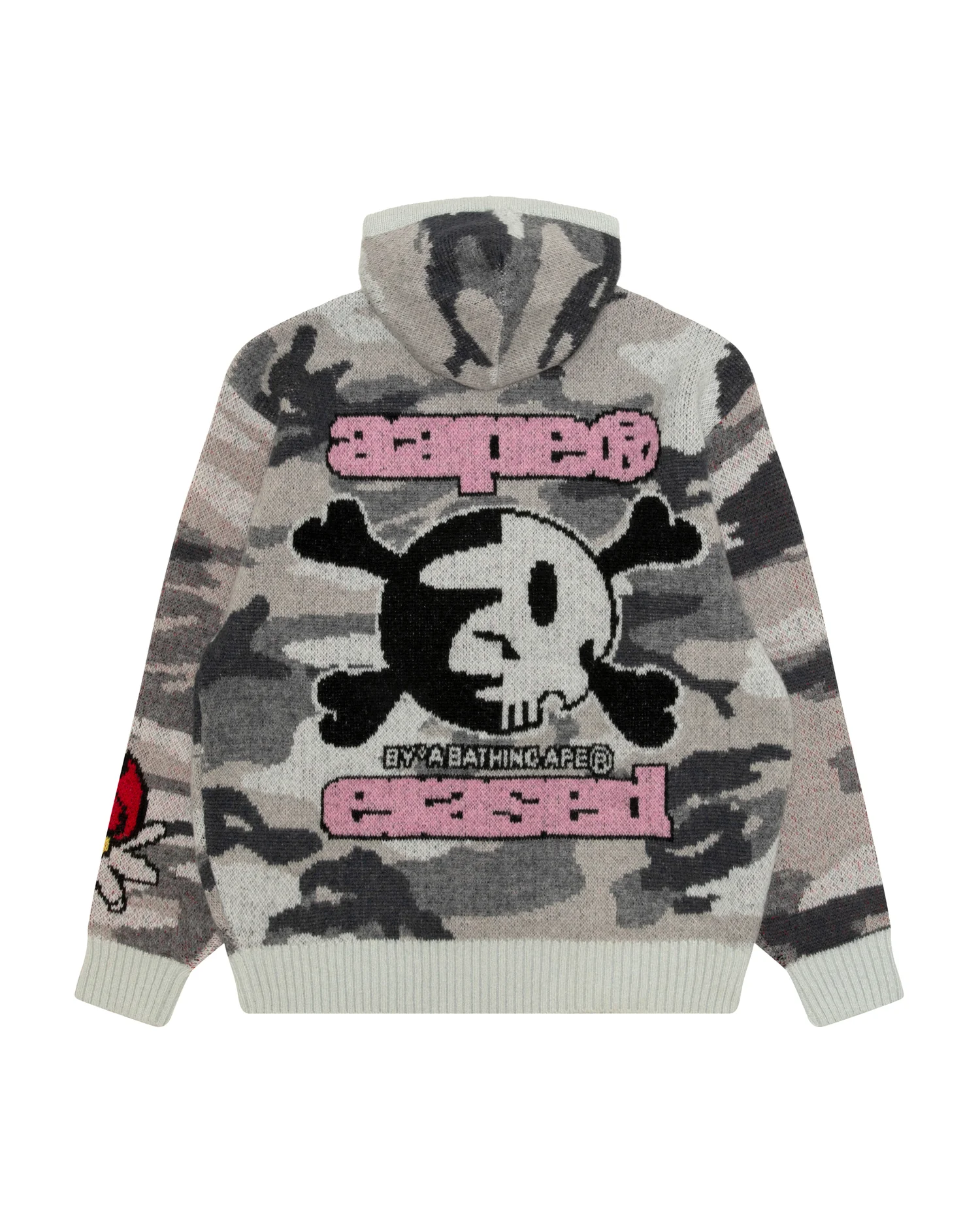 X Erased camo knit hoodie - Image 4