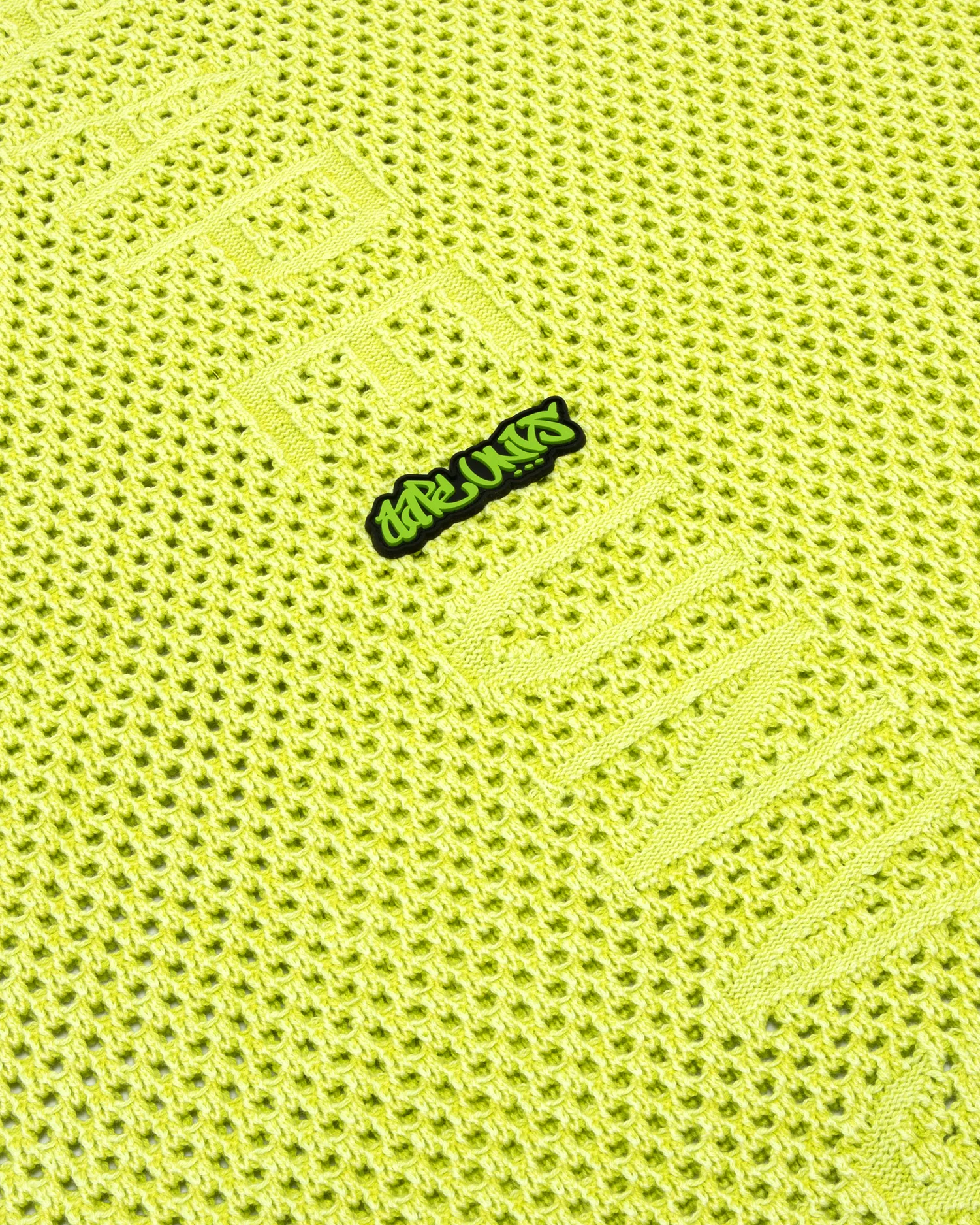 Moonface patch open-knit tank top - Image 3