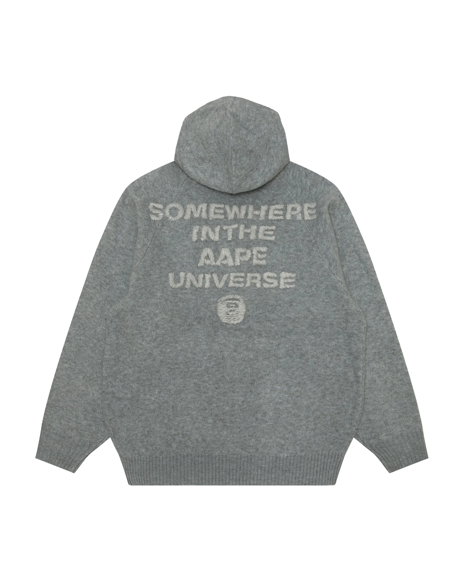 Moonface logo zip-up knit hoodie - Image 12