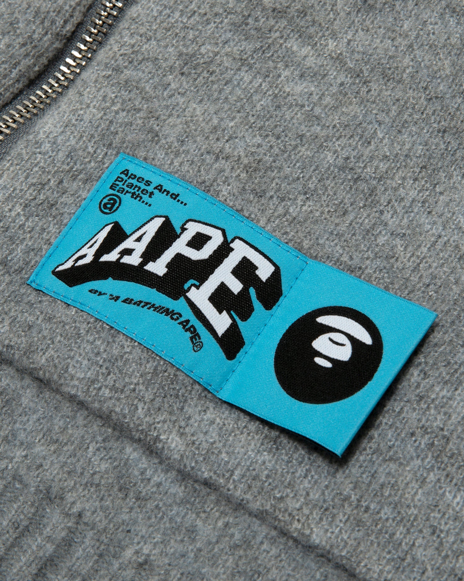 Moonface logo zip-up knit hoodie - Image 14