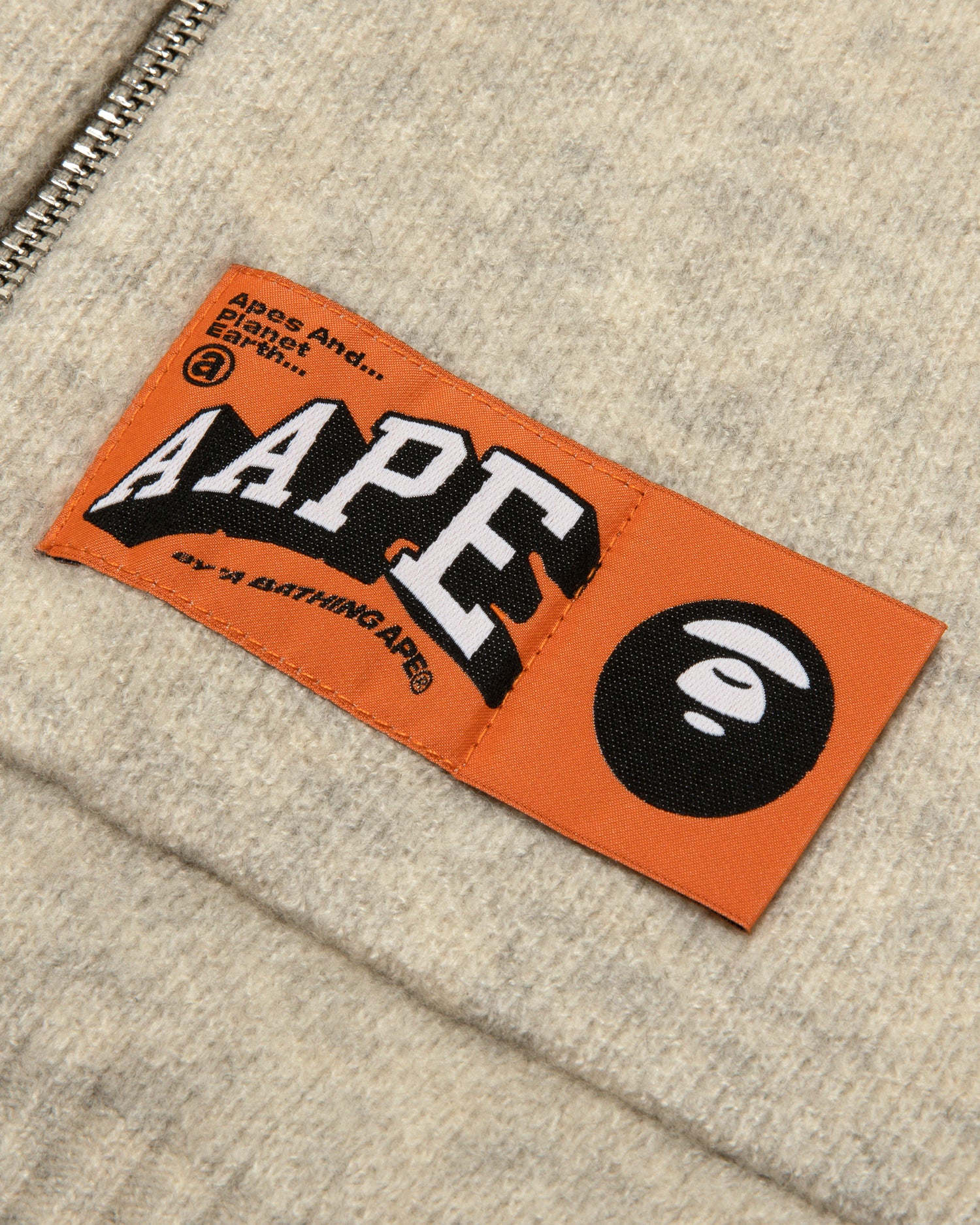 Moonface logo zip-up knit hoodie - Image 4