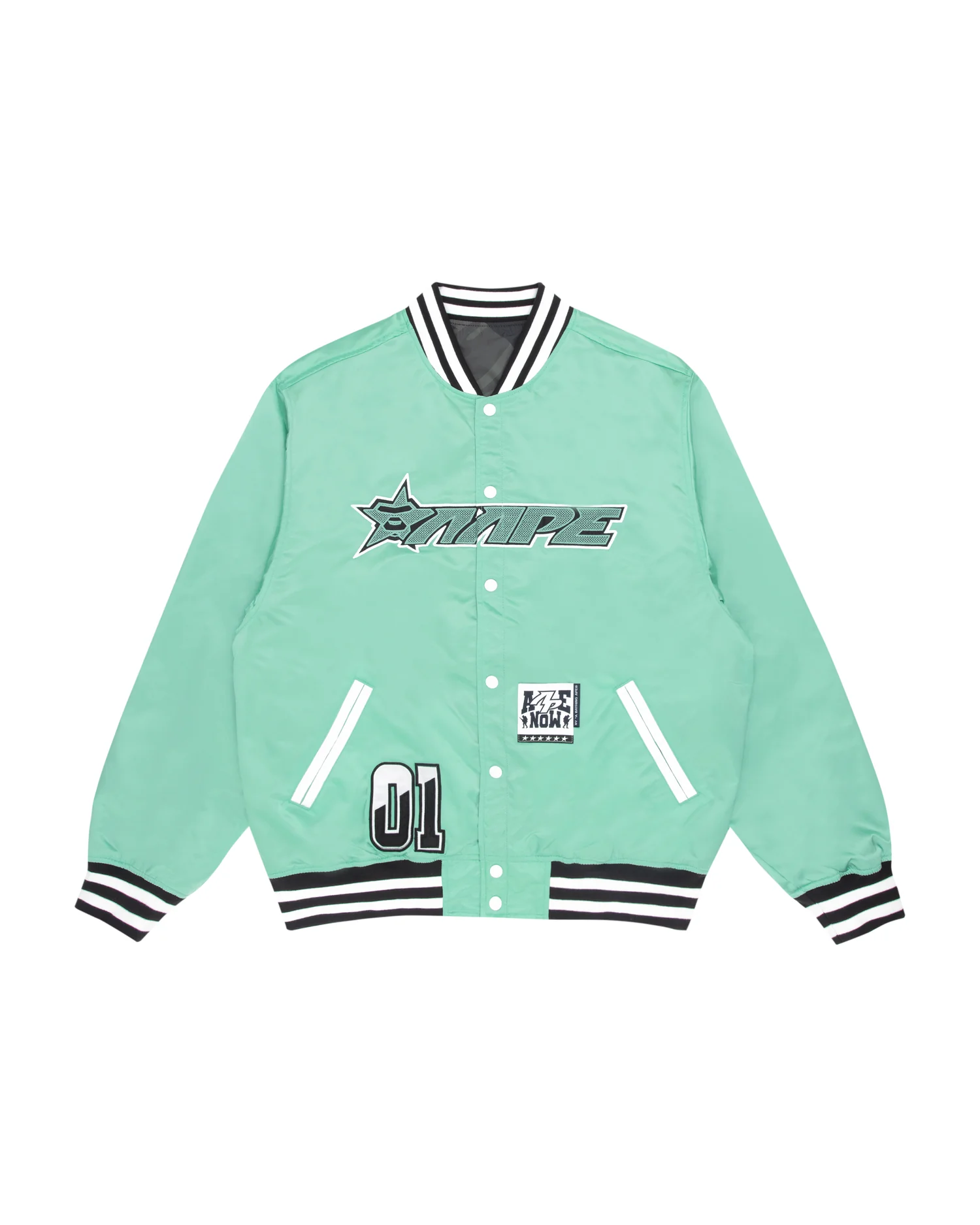 Moonface reversible baseball jacket - Image 15