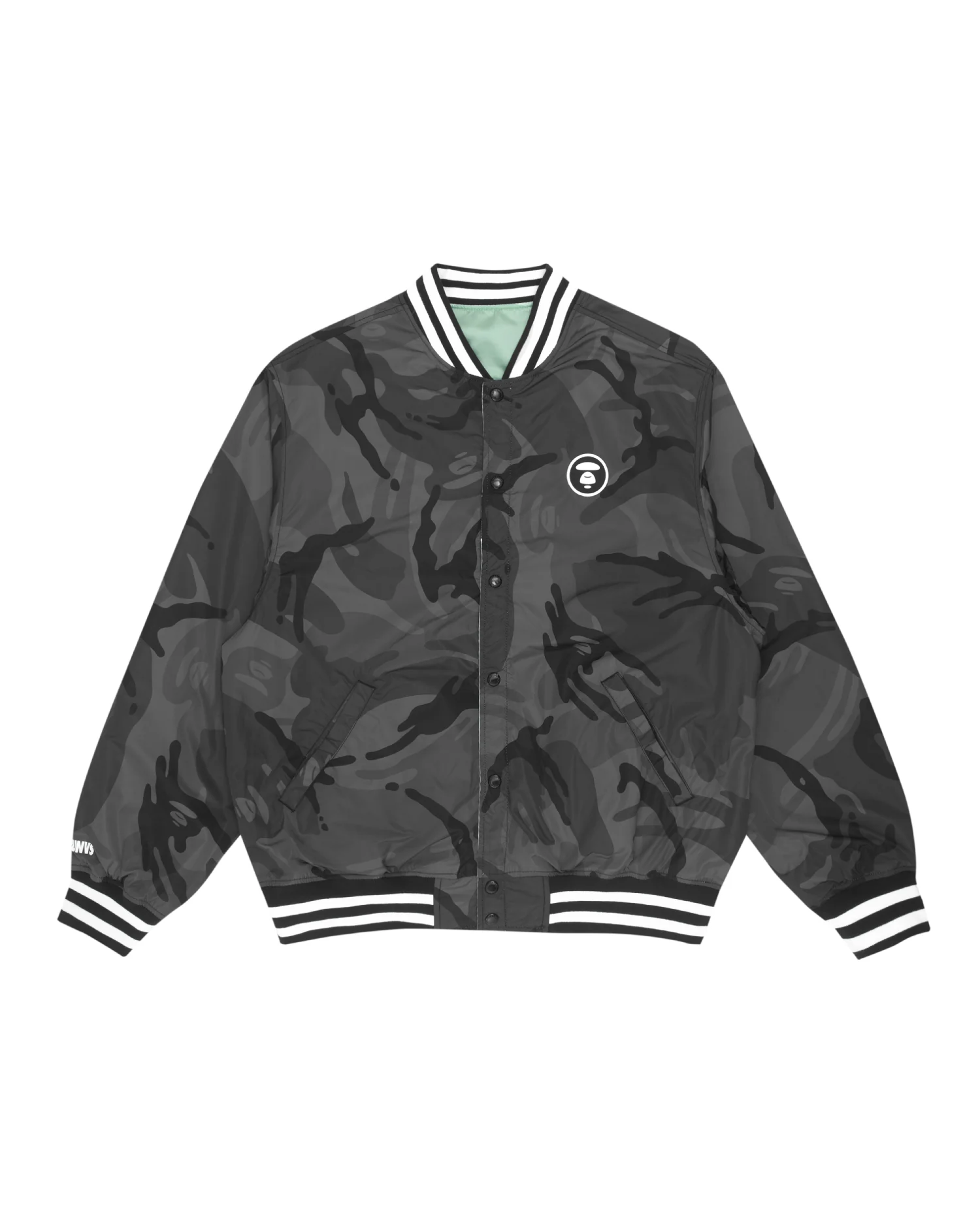Moonface reversible baseball jacket - Image 17