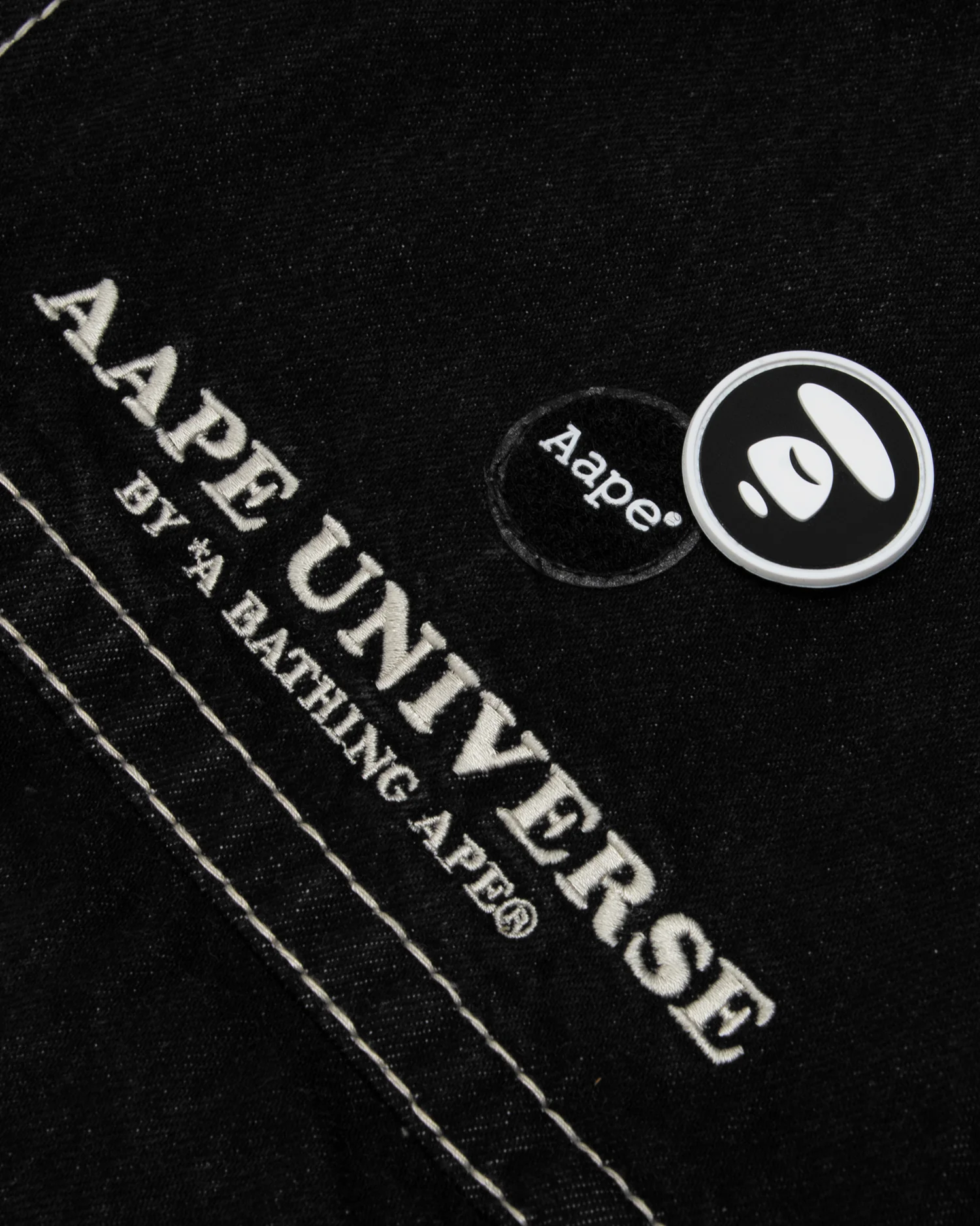 Moonface panelled hooded denim jacket - Image 3